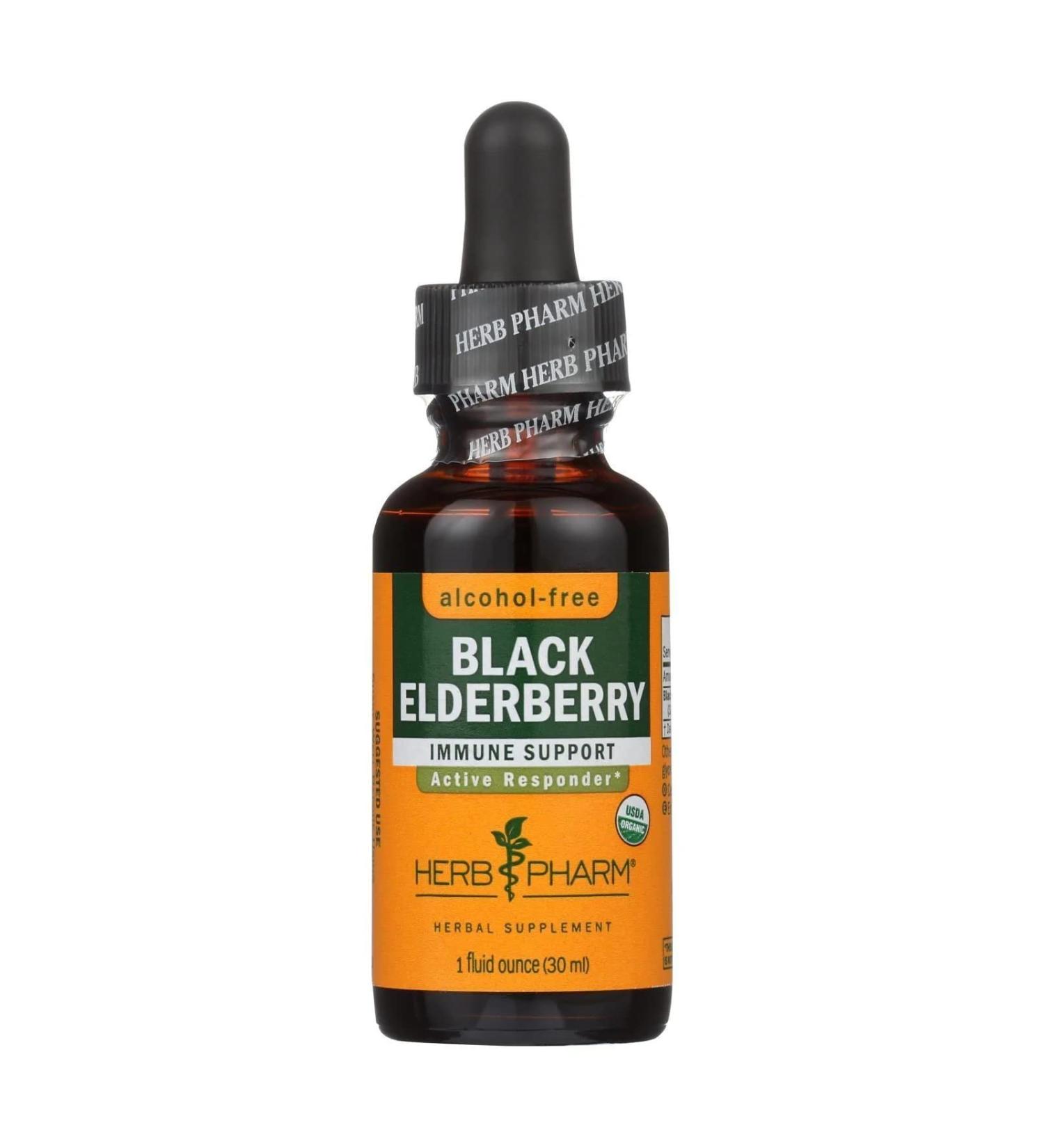 HERB PHARM Organic Black Elderberry Glycerite 1 FZ/30 ml
