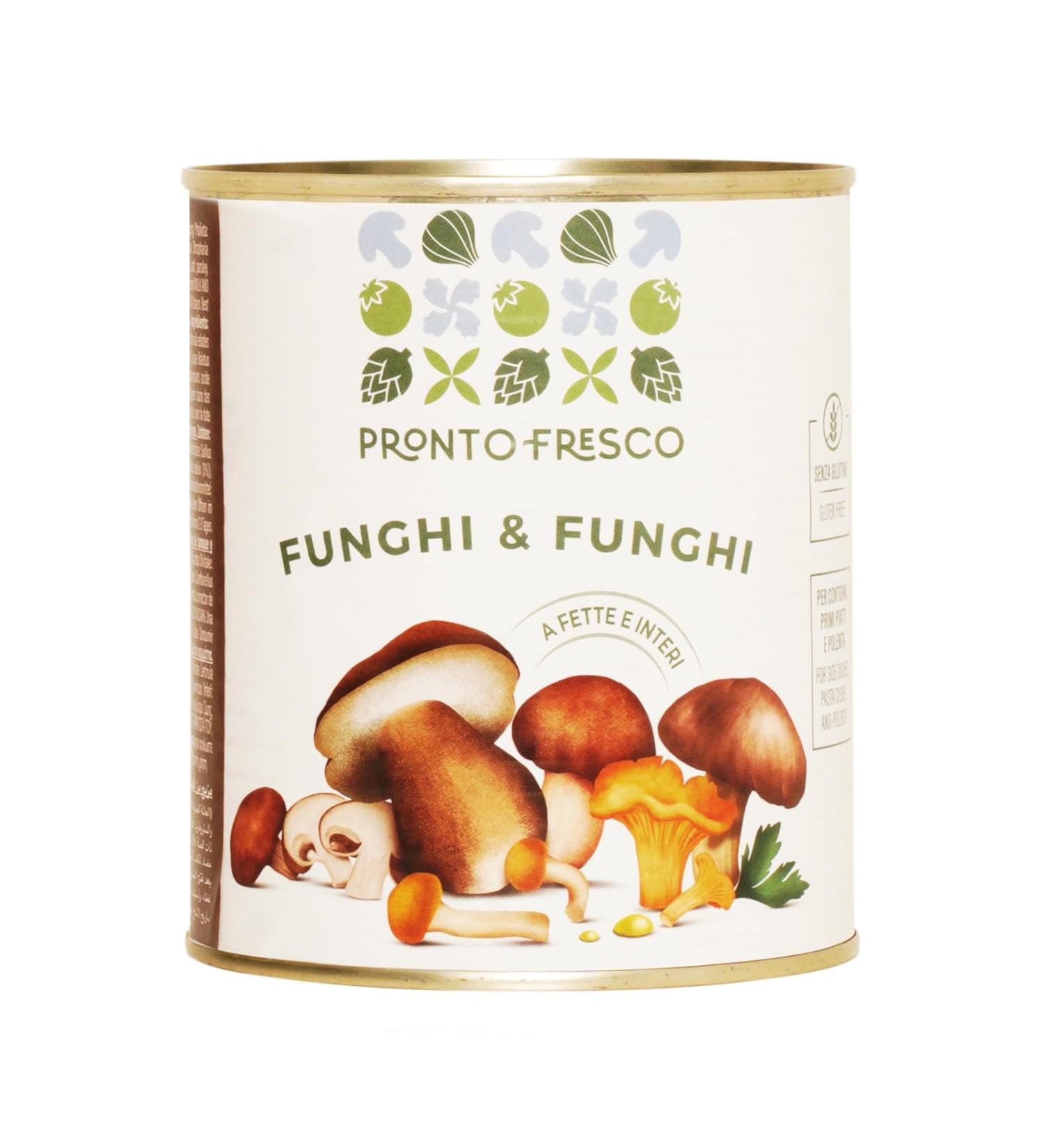 Greci Pronto Fresco - Cultivated Mushrooms - 1 x 800g - Funghi & Funghi - Premium Italian Pizza Topping