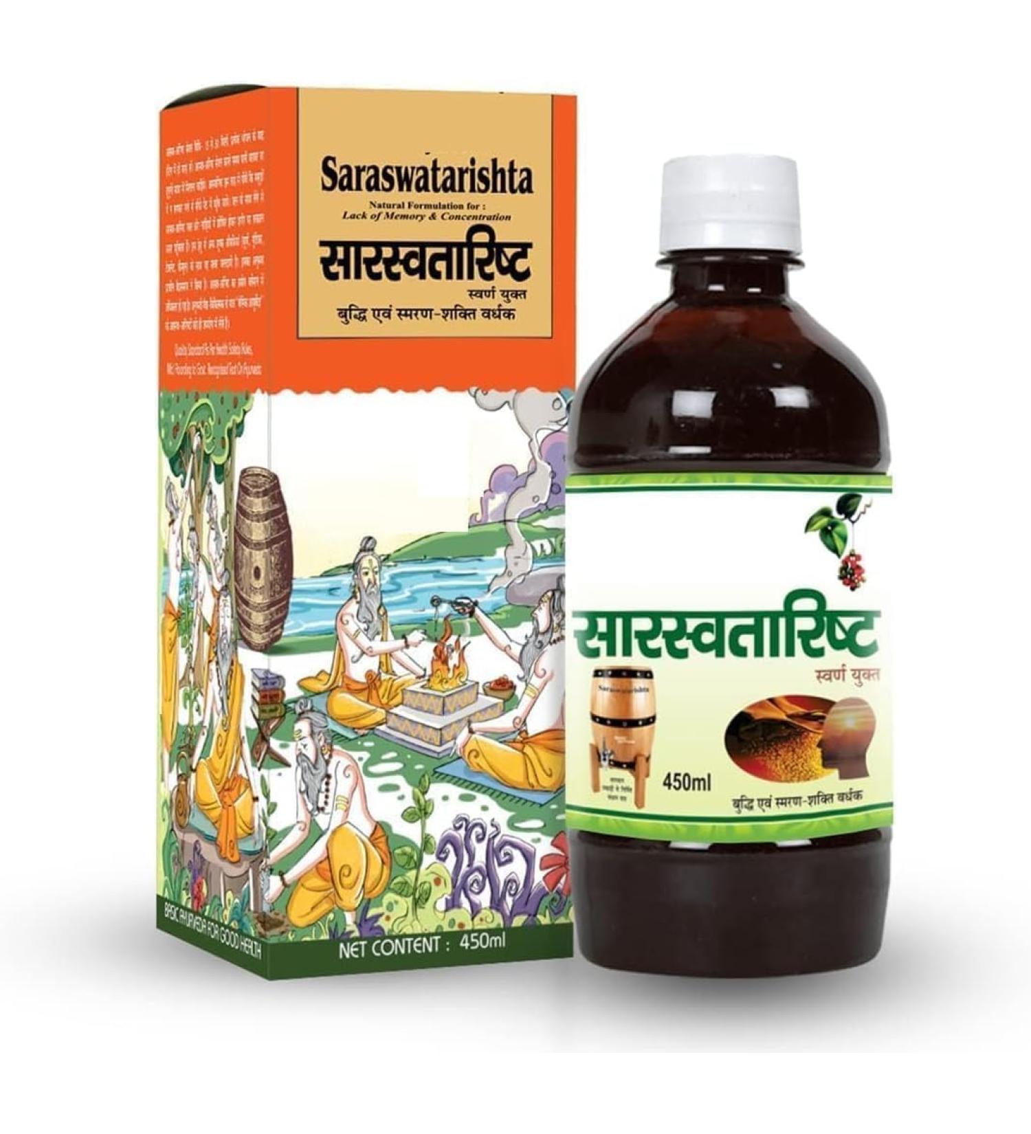YANG Saraswatarishta Natural Formula with Gold 450 ml