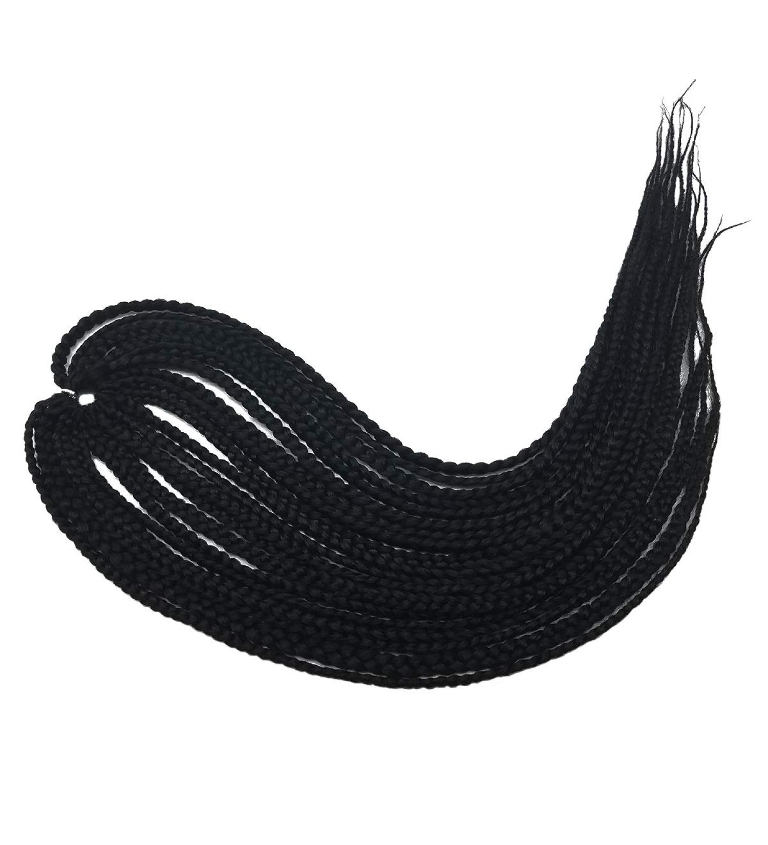 Coolbers 20 Inch Box Braids Crochet Hair Extensions - Ombre Synthetic Crochet Braids for Black Women (20 Inch 1B) - Buy Online on GoSupps.com