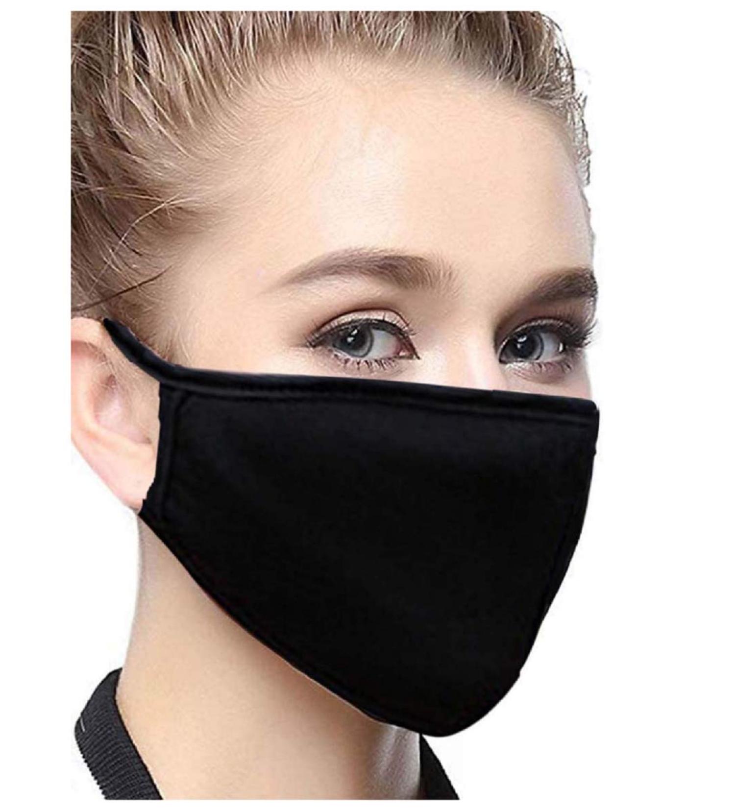 Stylish Black Fashion Scarf Mask for Women & Men - Unisex Face Covering for Every Occasion - Buy Online on GoSupps.com