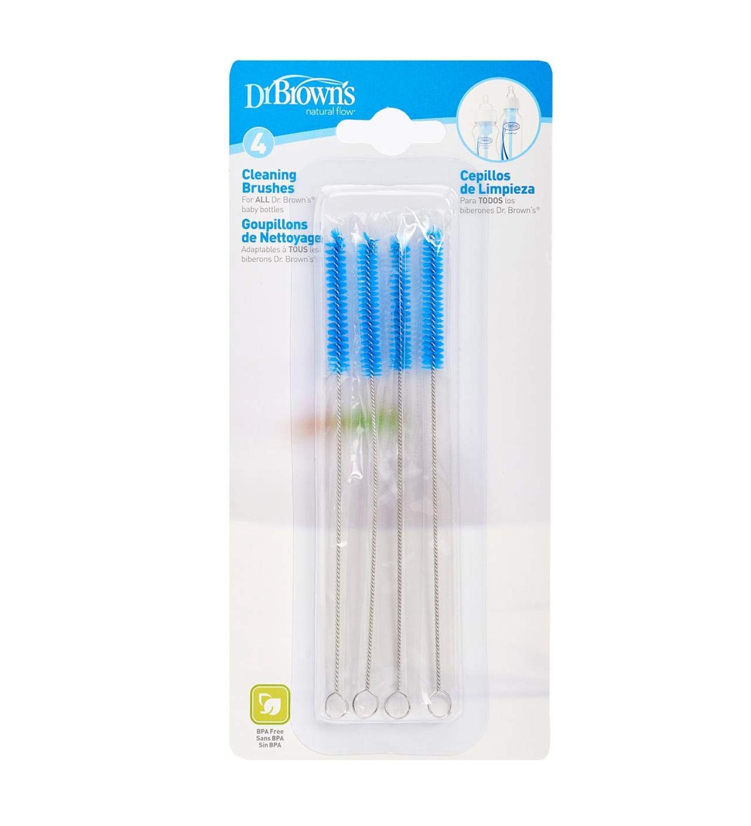 Dr. Brown's Natural Flow Cleaning Brush - Assorted Colors (4-Pack) | Easy Cleaning Solution - Buy Online on GoSupps.com