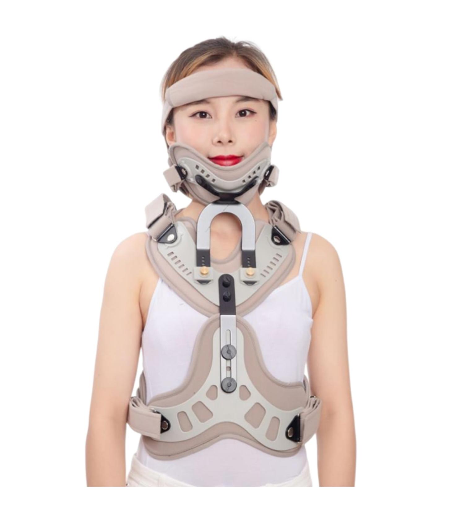 Sfklyu Adjustable Head & Neck Chest Basket | Orthosis for Post-Trauma Support & Upper Back Correction - Buy Online on GoSupps.com