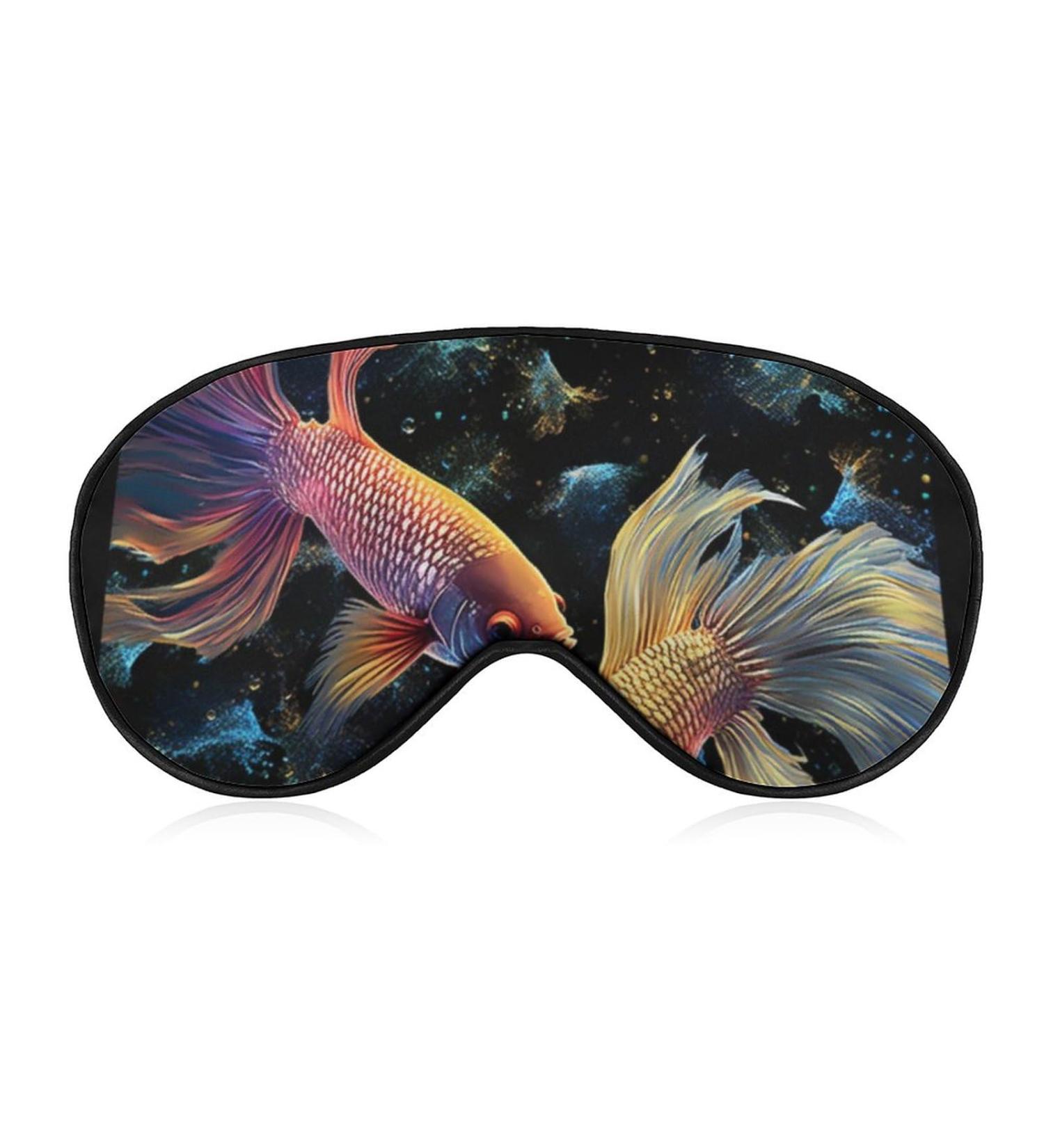 Fish Animal Sleep Eye Mask & Blindfold for Women Men - Elastic Strap for Sleep, Travel, Nap - Buy Online on GoSupps.com