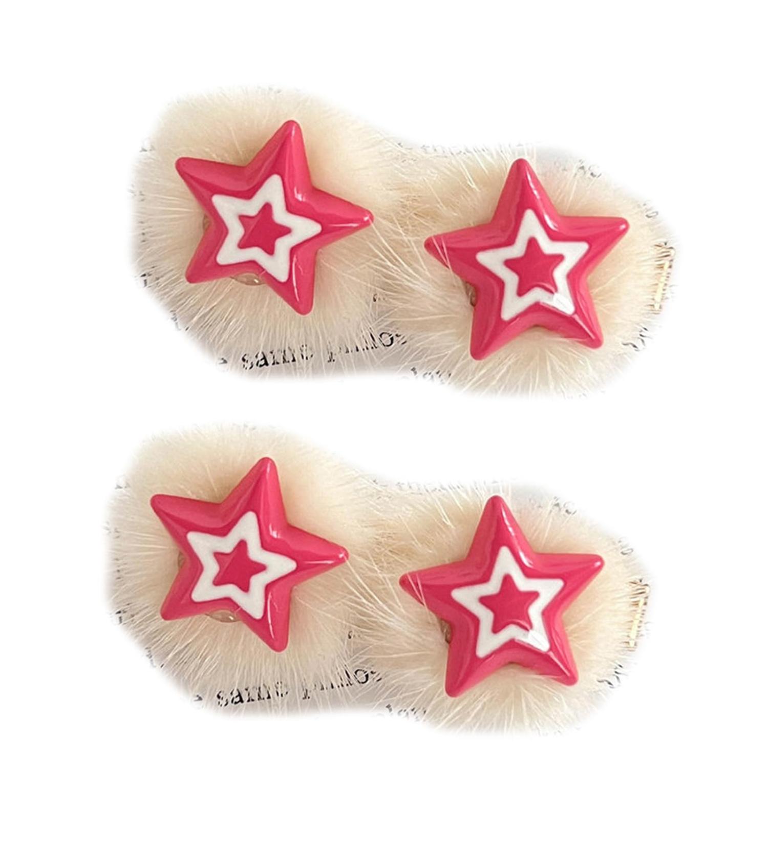 Braids Hair Clip For Hot Girls Plush Star Hair Barrettes Plush Ponytail Bangs Hair Barrettes For Teens Girls Hair Clip - Buy Online on GoSupps.com