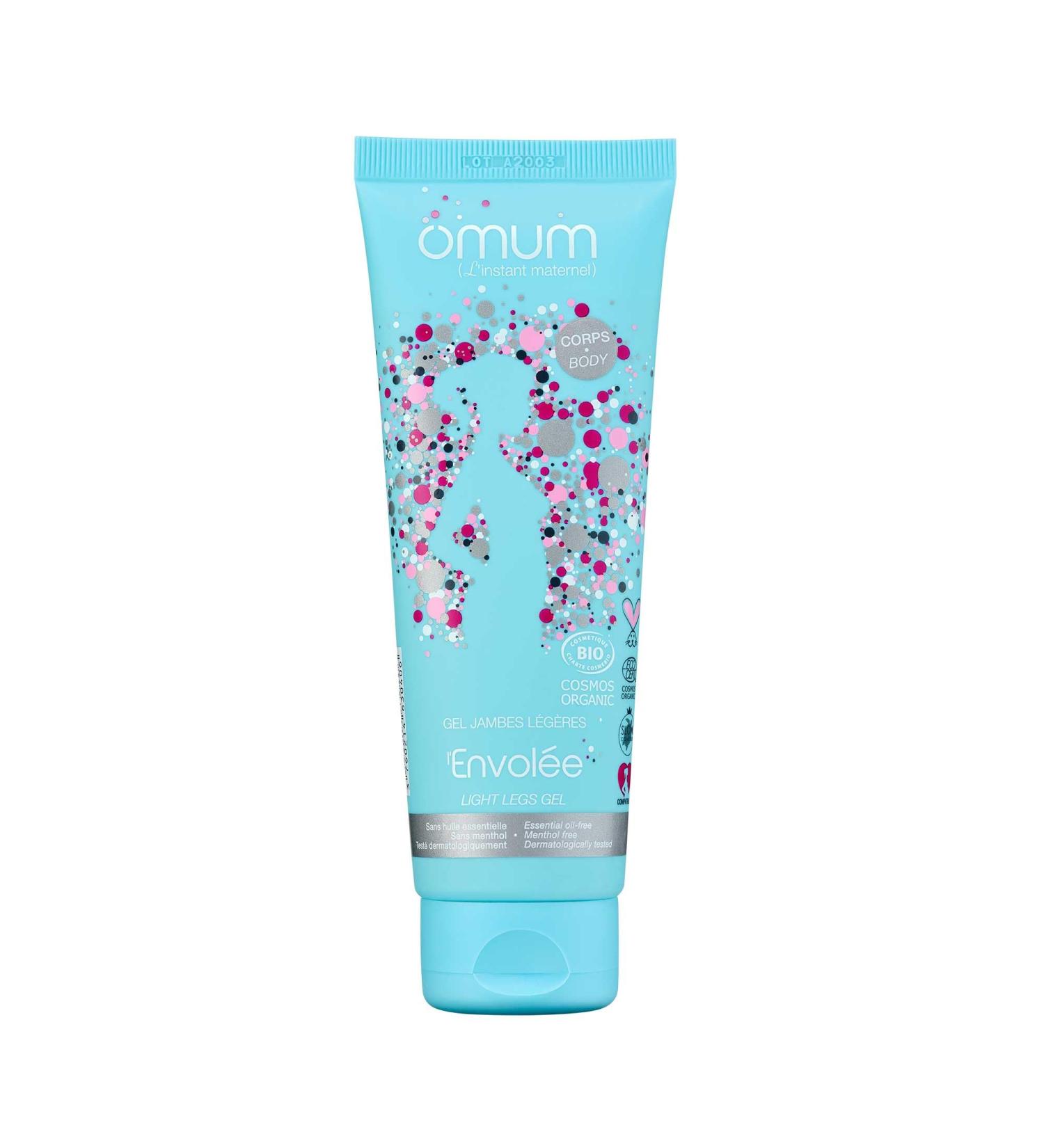 OMUM - Cooling gel for feet and heavy legs - 125 ml - L'Envol e - Circulation cold effect relieving relaxing moisturizing - organic & natural - Made in France Vegan compatible with pregnancy and - Buy Online on GoSupps.com