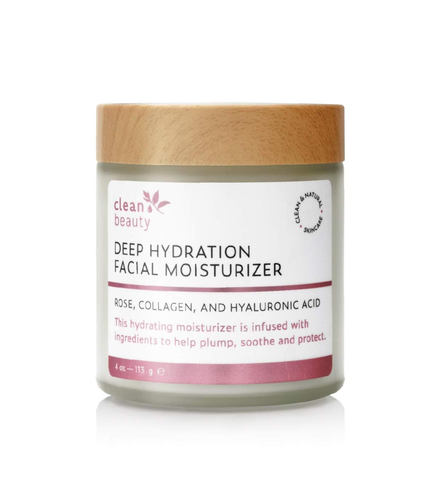 Hydrating Face Moisturizer with Hyaluronic Acid, Rose & Collagen | Deeply Moisturize, Strengthen & Plump Skin | Reduce Fine Lines & Wrinkles | 4 oz - Made in USA - Buy Online on GoSupps.com