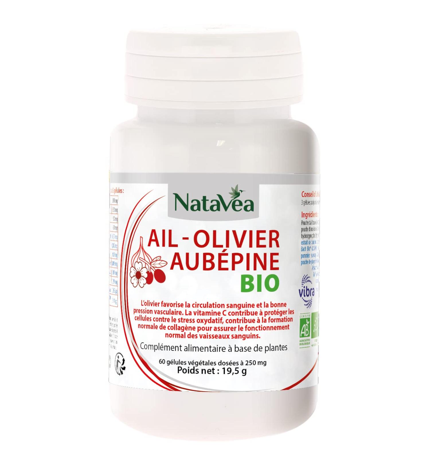 Natavea Garlic Olivier Hawthorn 60 Capsules
