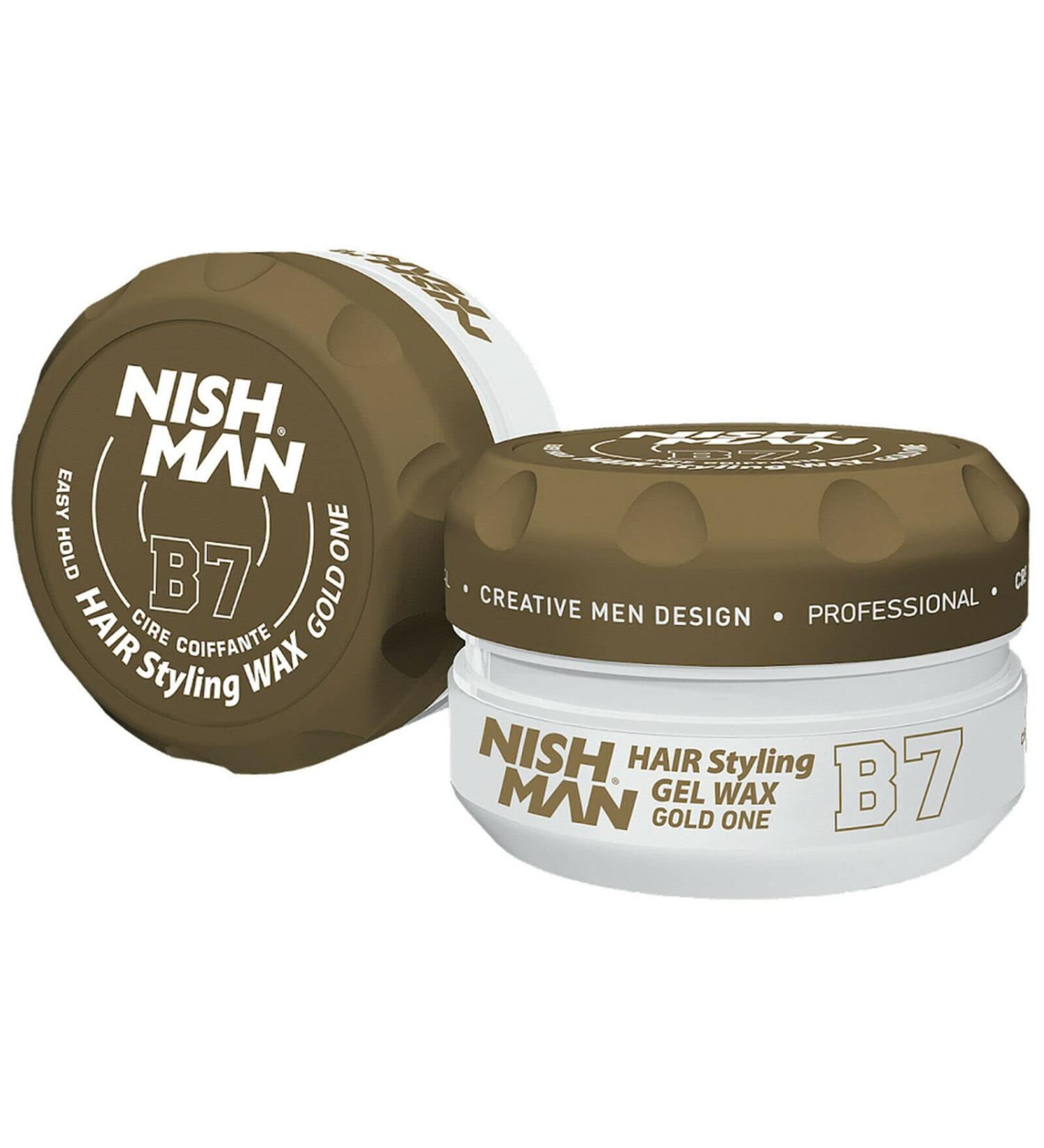 NISHMAN Gel Cire Aqua pour Hommes B7 Gold One 150g Parfum Gold One Fini Brillant Naturel Tenue Ultra Forte Contr le et D finition Longue Dur e Sans parfum 150 g (Lot de 1) - Buy Online on GoSupps.com