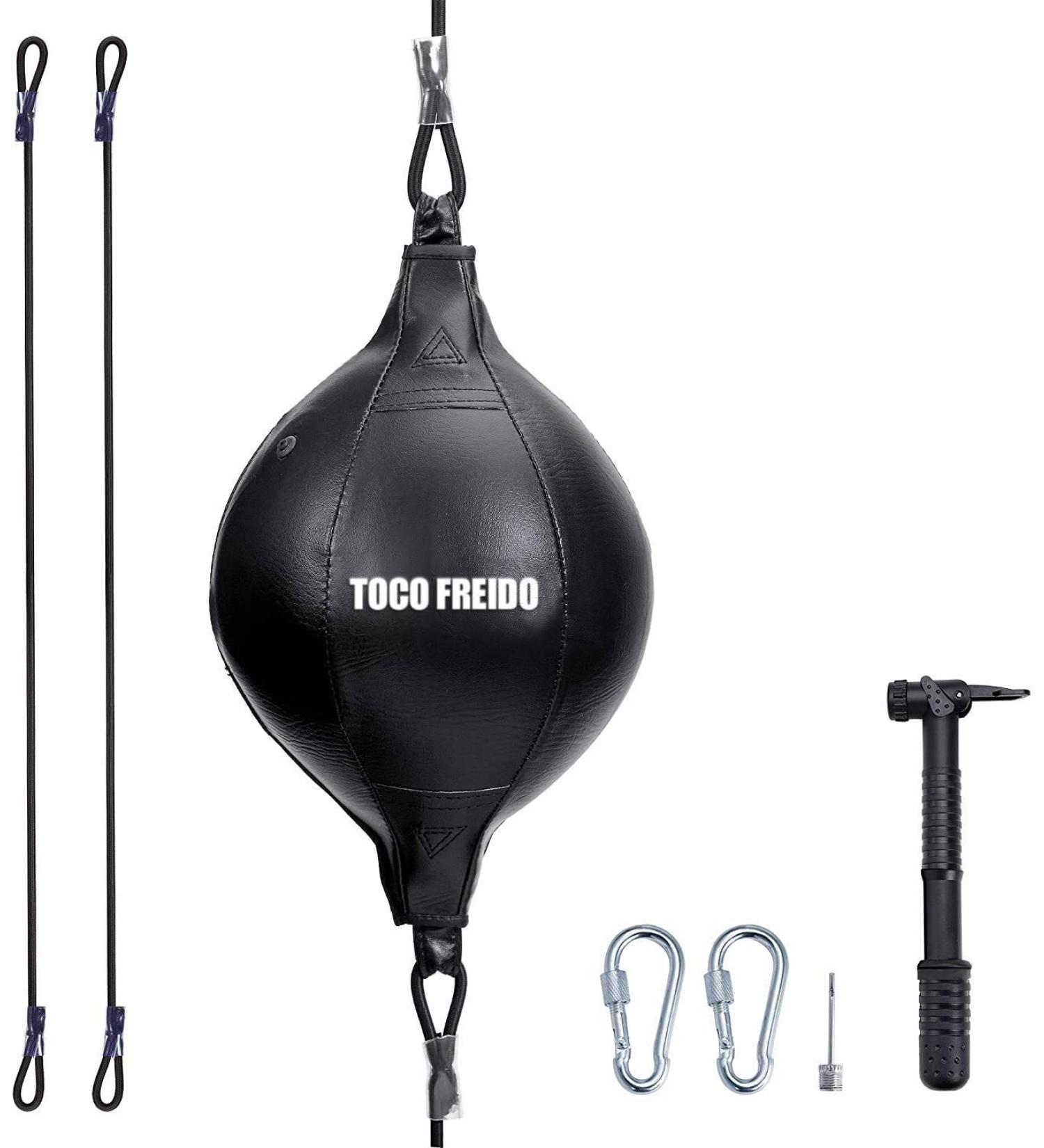 TOCO FREIDO Double End Punching Ball & Speed Bag with Difficulty Levels | Boxing Reflex Ball for Reaction, Agility, Hand Eye Coordination | Headband Included | Black - Buy Online on GoSupps.com