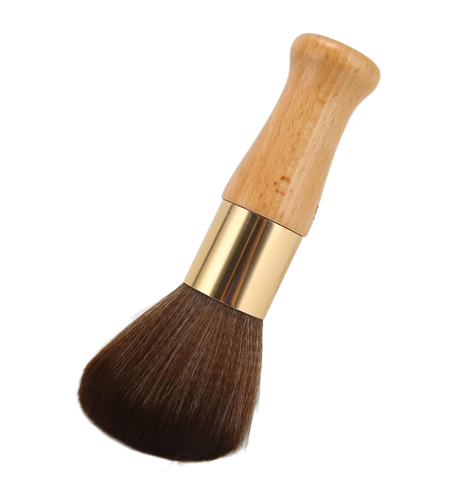 Barber Neck Duster Brush Fine Workmanship Face Neck Duster Sturdy Handle Skin Friendly Nylon Bristles for Salon - Buy Online on GoSupps.com