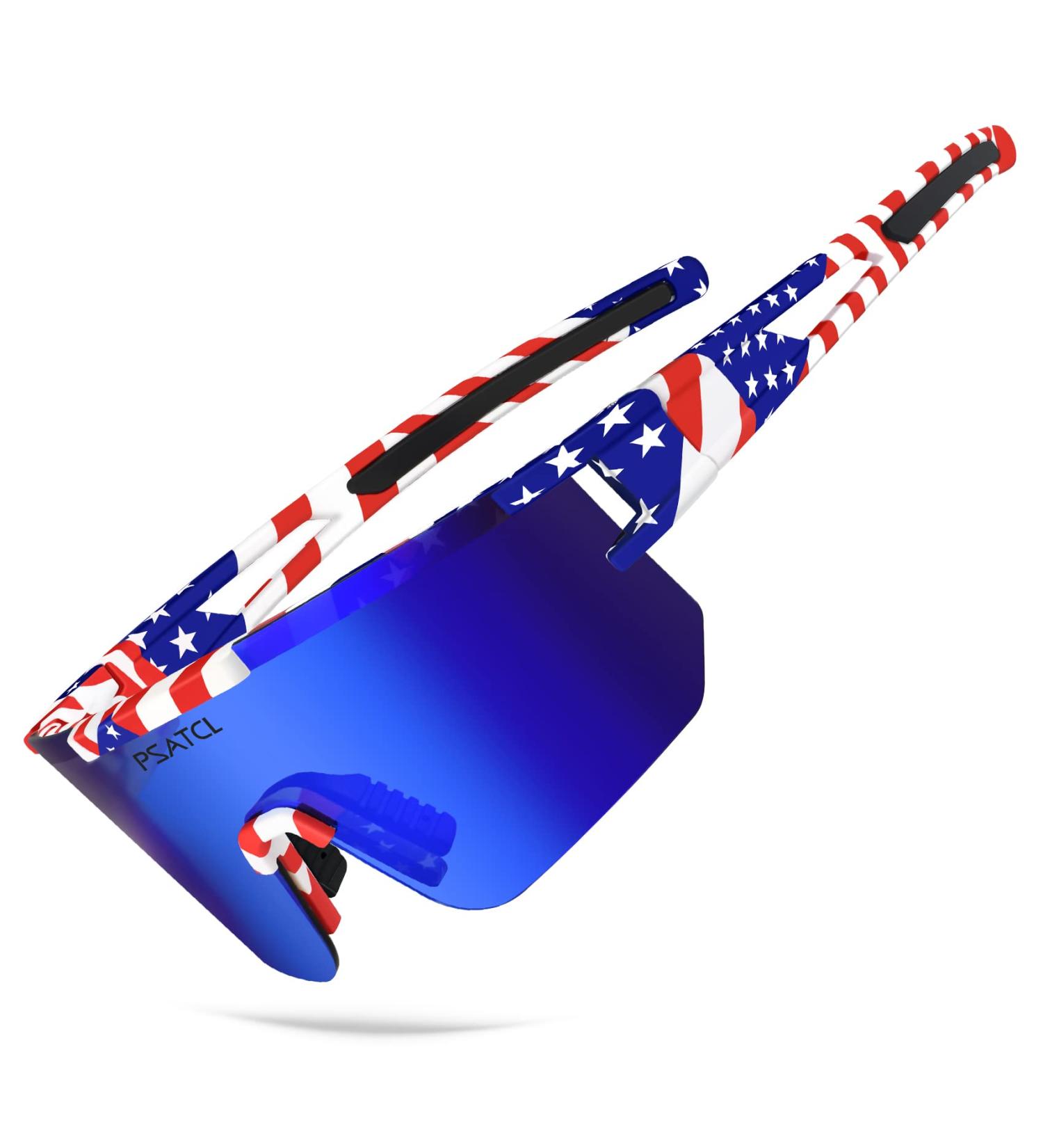 PSATCL Polarized Sunglasses | UV400 Outdoor Sports Sunglasses for Men and Women | Dark Blue Lens - Buy Online on GoSupps.com