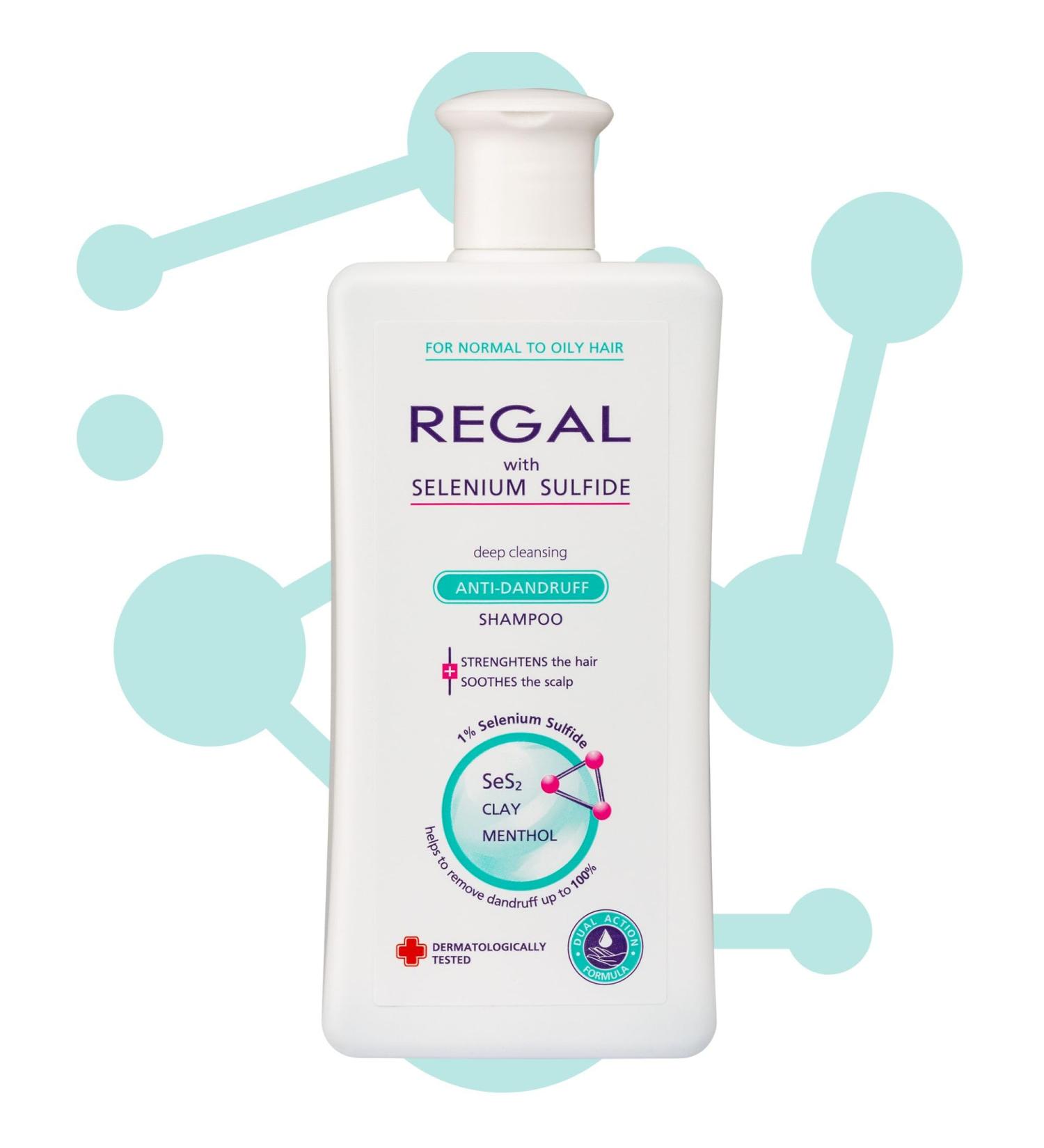 Regal Anti-Dandruff Shampoo for Normal and Oily Hair | Shampoo for Oily Hair | Clay Shampoo | Menthol Shampoo | Eliminates Excess Sebum | 200 ML - Buy Online on GoSupps.com