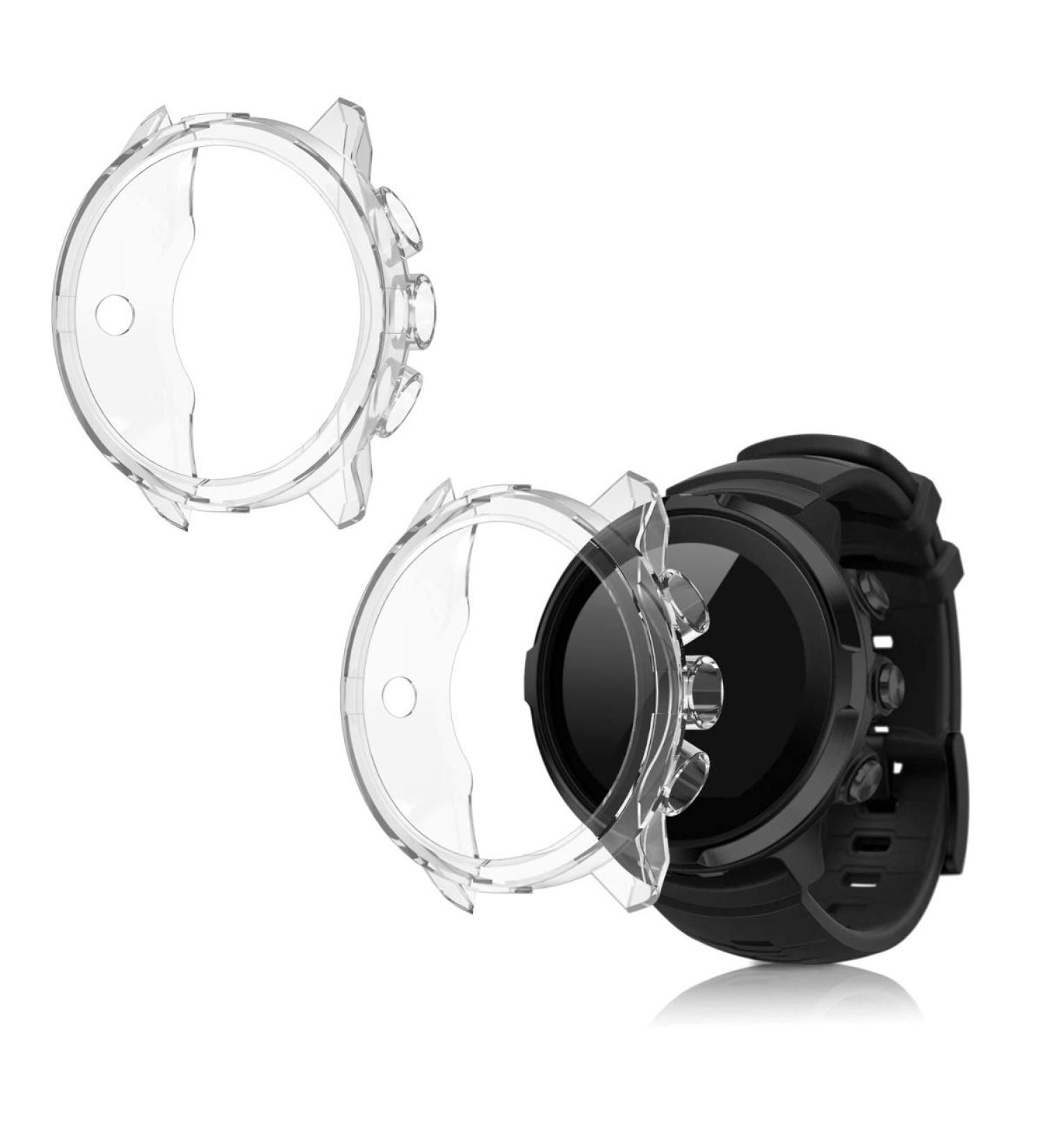 kwmobile 2-Pack Suunto 9/9 Baro/Spartan Sport Wrist HR Fitness Tracker Frame - TPU Silicone Cover - Transparent (Set of 2) - Buy Online on GoSupps.com