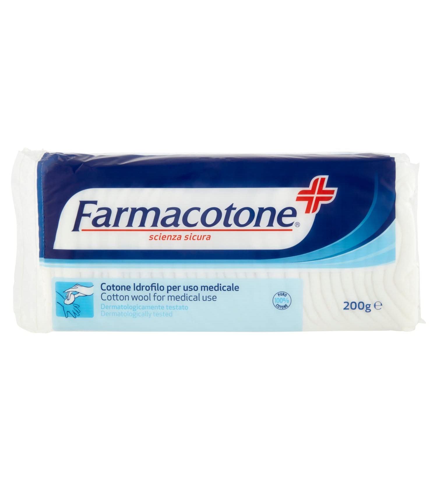 Farmacotone Absorbent Cotton for Medical Use - 200g Pack | International Shipping Available - Buy Online on GoSupps.com