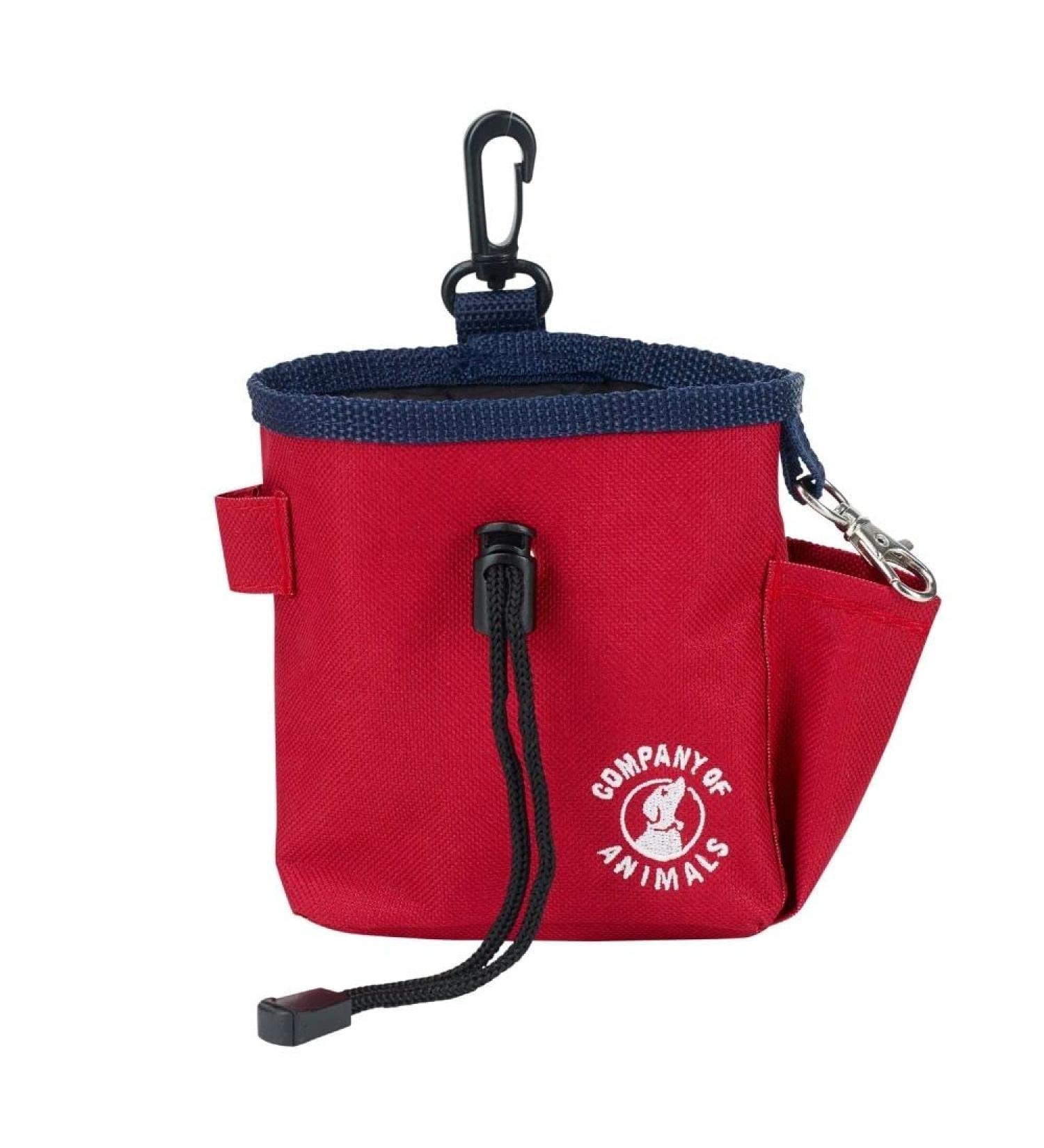 COMPANY OF ANIMALS Treat Bag Red Zipped Pockets & Drawstring Clips on Belt Waistband or Pocket Waterproof Treats Pouch Ideal for Dog Walking & Puppy Training Available in Purple Red & Black Red 1 Count (Pack of 1) - Buy Online on GoSupps.com