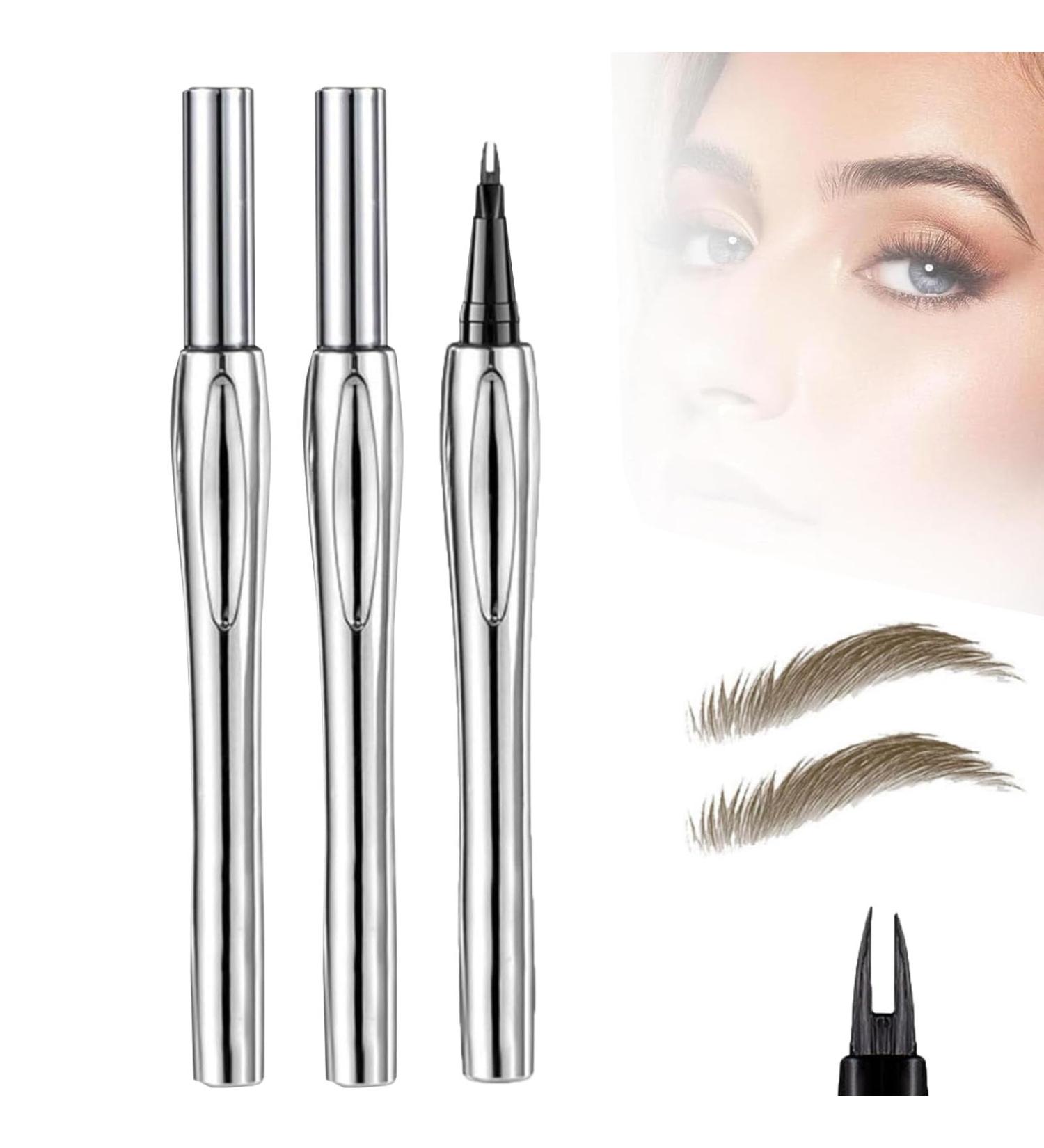 Cooklesa Eyebrow Cooklesa 2024 Upgraded Natural Waterproof Eyebrow Pen with Microfine Tip Two-Pronged Eyebrow Pencil 3D Long-Lasting Natural Waterproof Microblading Eyebrow Pen Makeup (2PCS Gray Brown) - Buy Online on GoSupps.com