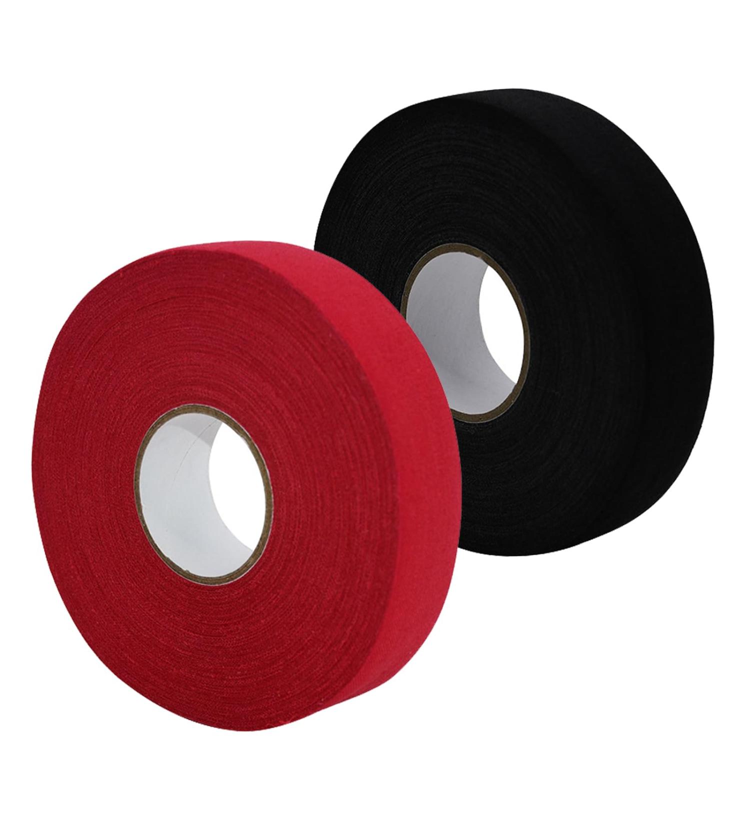 JORTMRD Ice Hockey Tape - Anti-Slip Handle Band for Hockey Sticks & Bats (2.5cm x 25m) - Black & Red - International Shipping Available - Buy Online on GoSupps.com