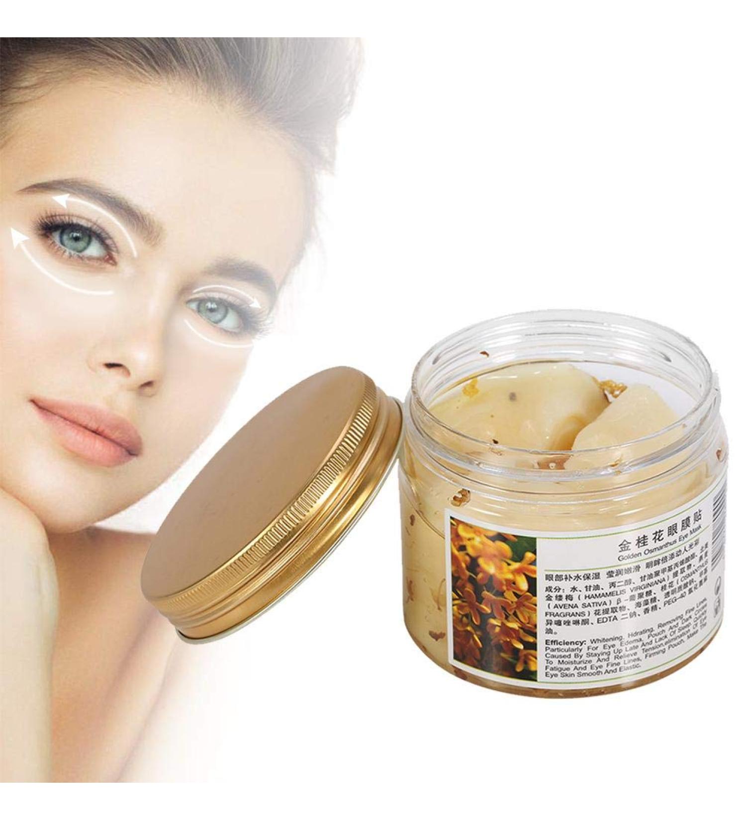 Golden Osmanthus Eye Mask - 80pcs Moisturizing Patches for Dark Circles Wrinkles & Eye Care - Buy Online on GoSupps.com