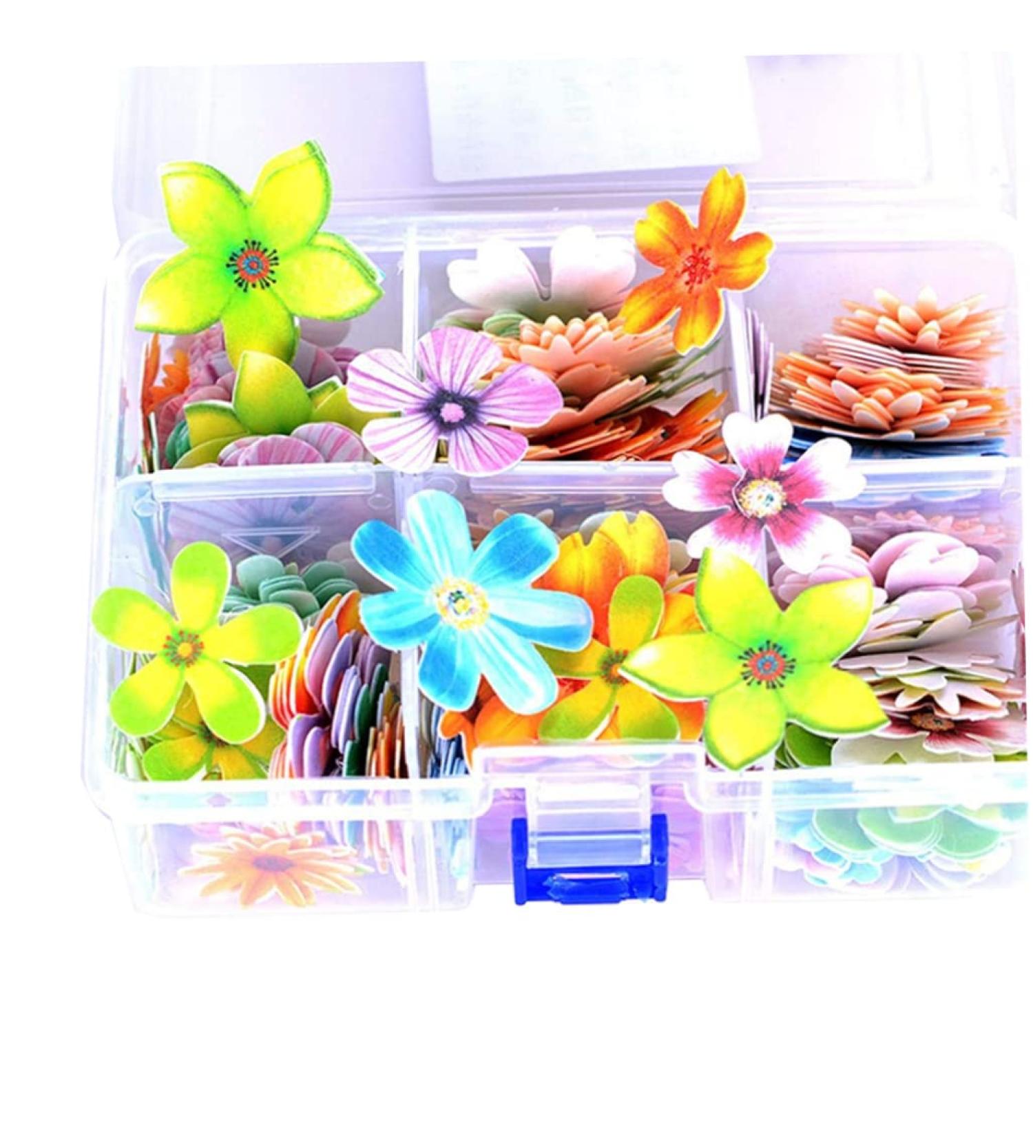 100PCS Glutinous Edible Rice Paper Flower Shape Cake Baking Decoration Edible Flower for Cake Toppers Birthday Wedding Party Cupcake Food Decorations Rice Paper Cupcake Topper Decoration - Buy Online on GoSupps.com