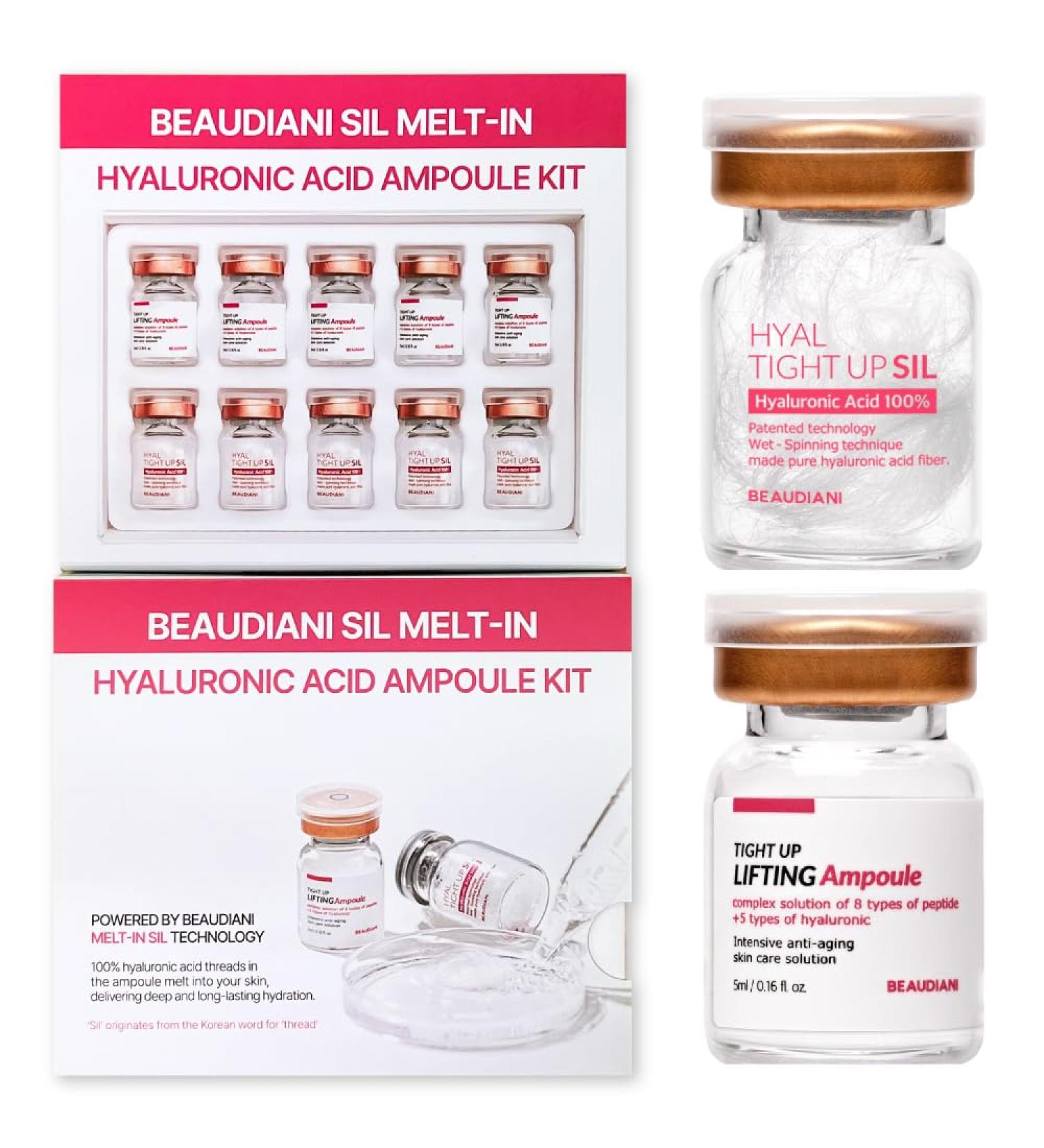 BEAUDIANI Sil Melt-In Hyaluronic Serum & Ampoule Kit 5 Session Intensive Hydration Program Korean Skincare Melt-In Hyaluronic Thread Serum 0.17 Fl Oz (Pack of 5) 5 - Buy Online on GoSupps.com