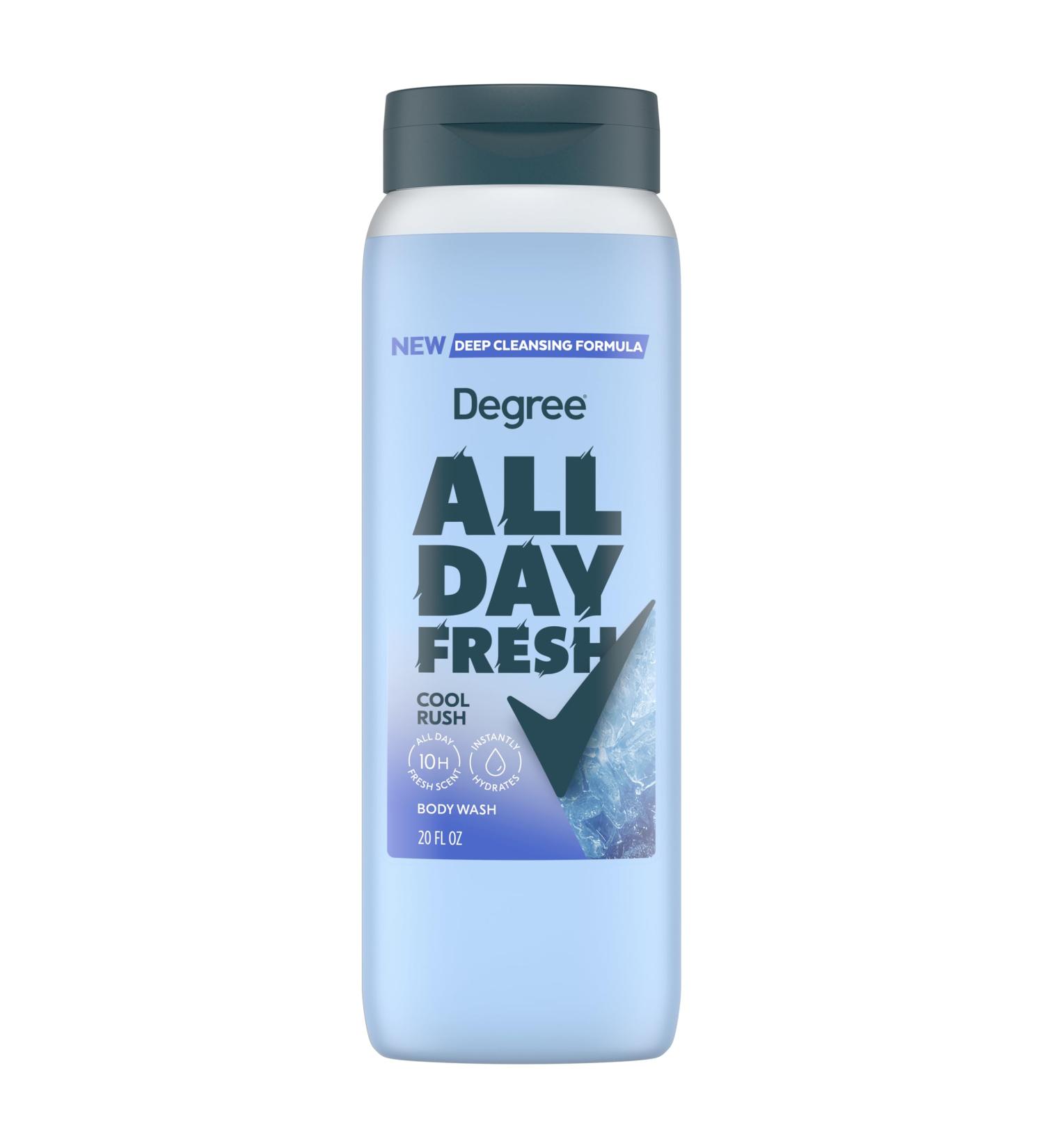 Degree All Day Fresh Body Wash Cool Rush Deep Cleansing 20 FO - Buy Online on GoSupps.com