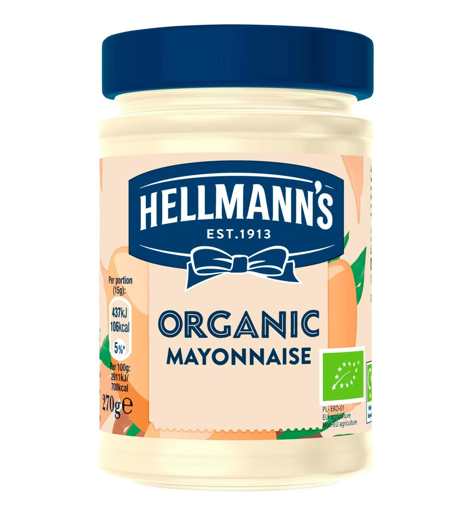 Organic Hellmann's Mayonnaise 270g - Pure, Creamy, and Delicious - Buy Online on GoSupps.com