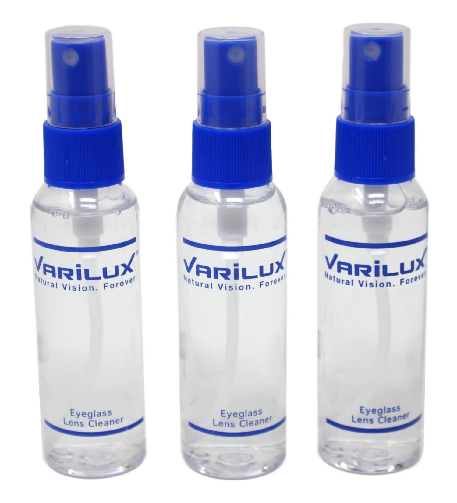 Varilux Lens Cleaner & Microfiber Cloth - 3 Pack Eyeglass Cleaner for Anti Reflective Lenses - Buy Online on GoSupps.com