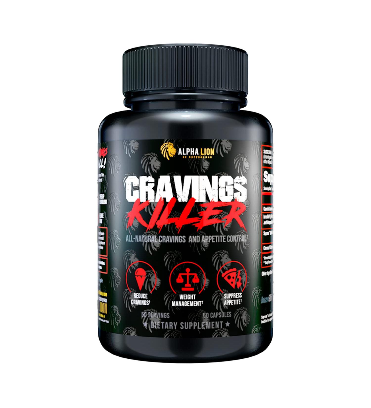 Alpha Lion Cravings Killer: Natural Appetite Suppressant with Saffron & Garcinia Cambogia - 50 Capsules - Buy Online on GoSupps.com