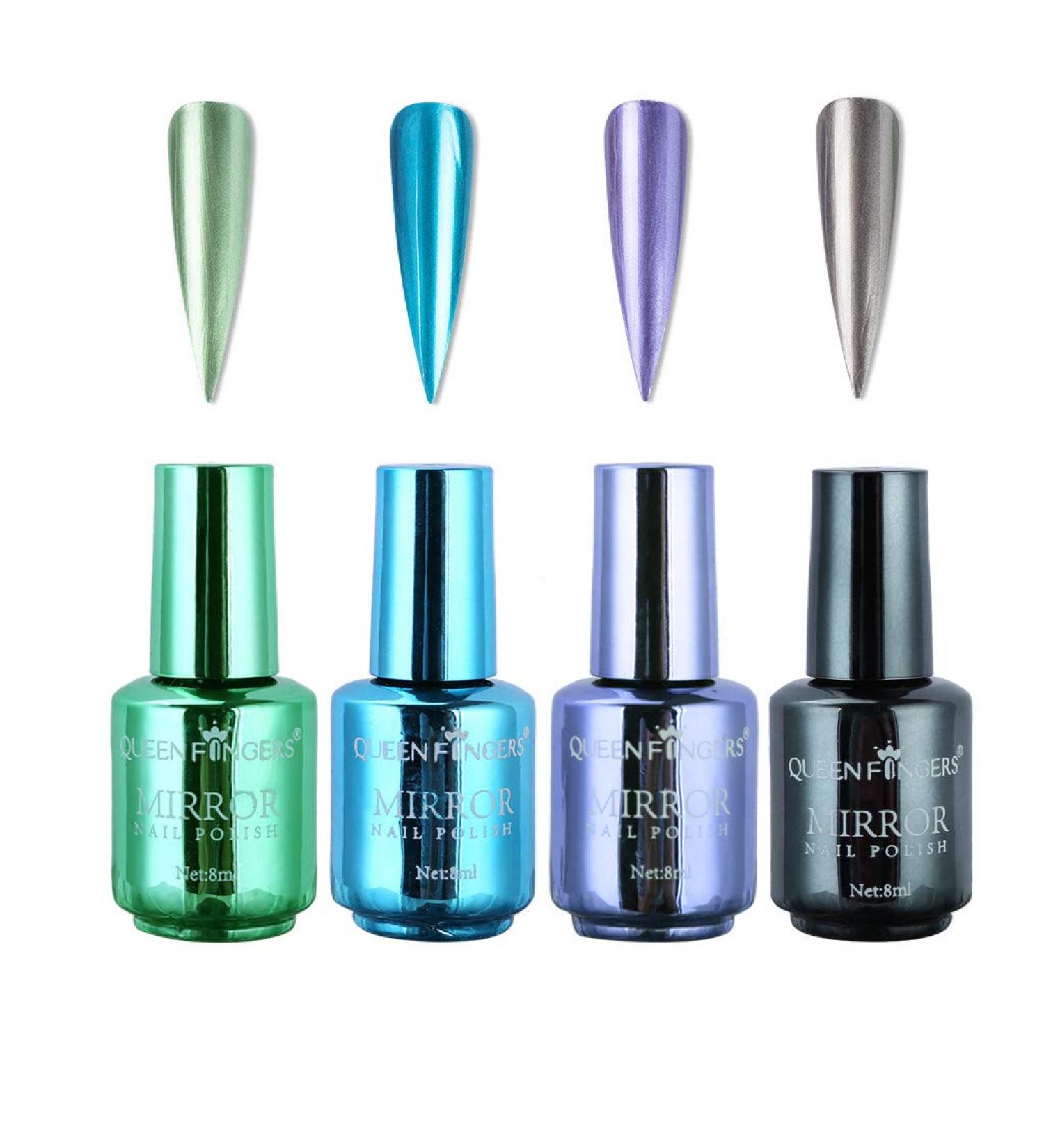 Romida Gel Colors Set - 4 Glitter UV Nail Polishes for Stunning Nail Art & Designs - Buy Online on GoSupps.com