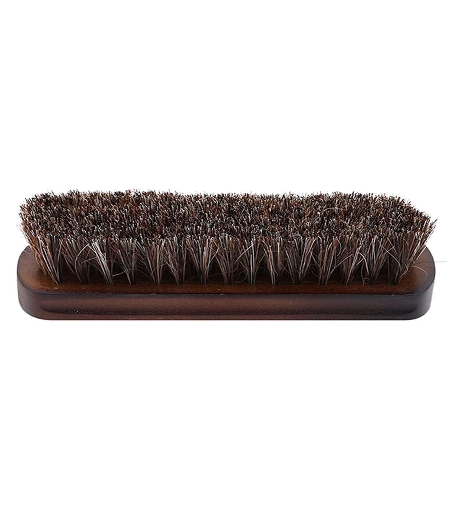 Home Shoes Brushes Horsehair Shoe Brush Polished Wooden Handle Natural Leather Soft Boots Bathroom Tool Brush Onecolor - Buy Online on GoSupps.com