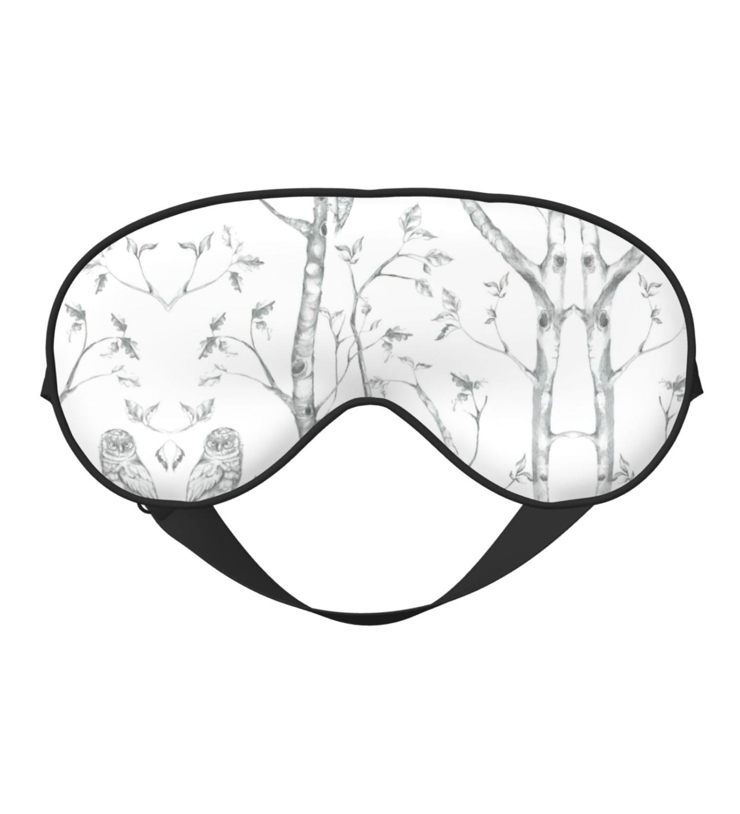 SSIMOO Gray Woods & Birds Soft Sleep Eye Mask | Breathable Eye Patch for Travel & Relaxation - Perfect Gift for Women - Buy Online on GoSupps.com