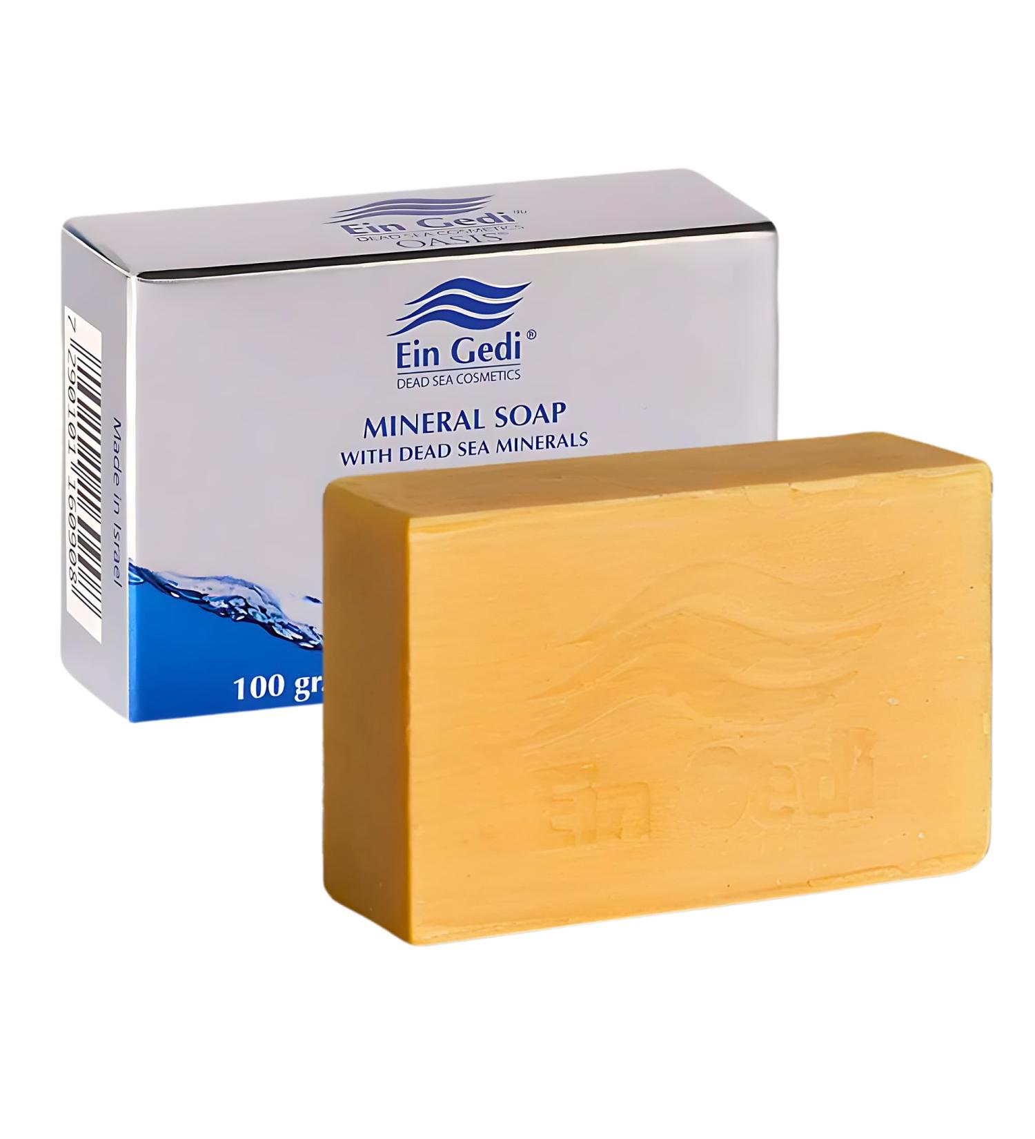 Dead Sea Mineral Sulfur Soap with Olive Oil - Deep Cleansing Bar for Acne Psoriasis & Eczema Relief - 100g Natural Moisturizing Soap - Buy Online on GoSupps.com