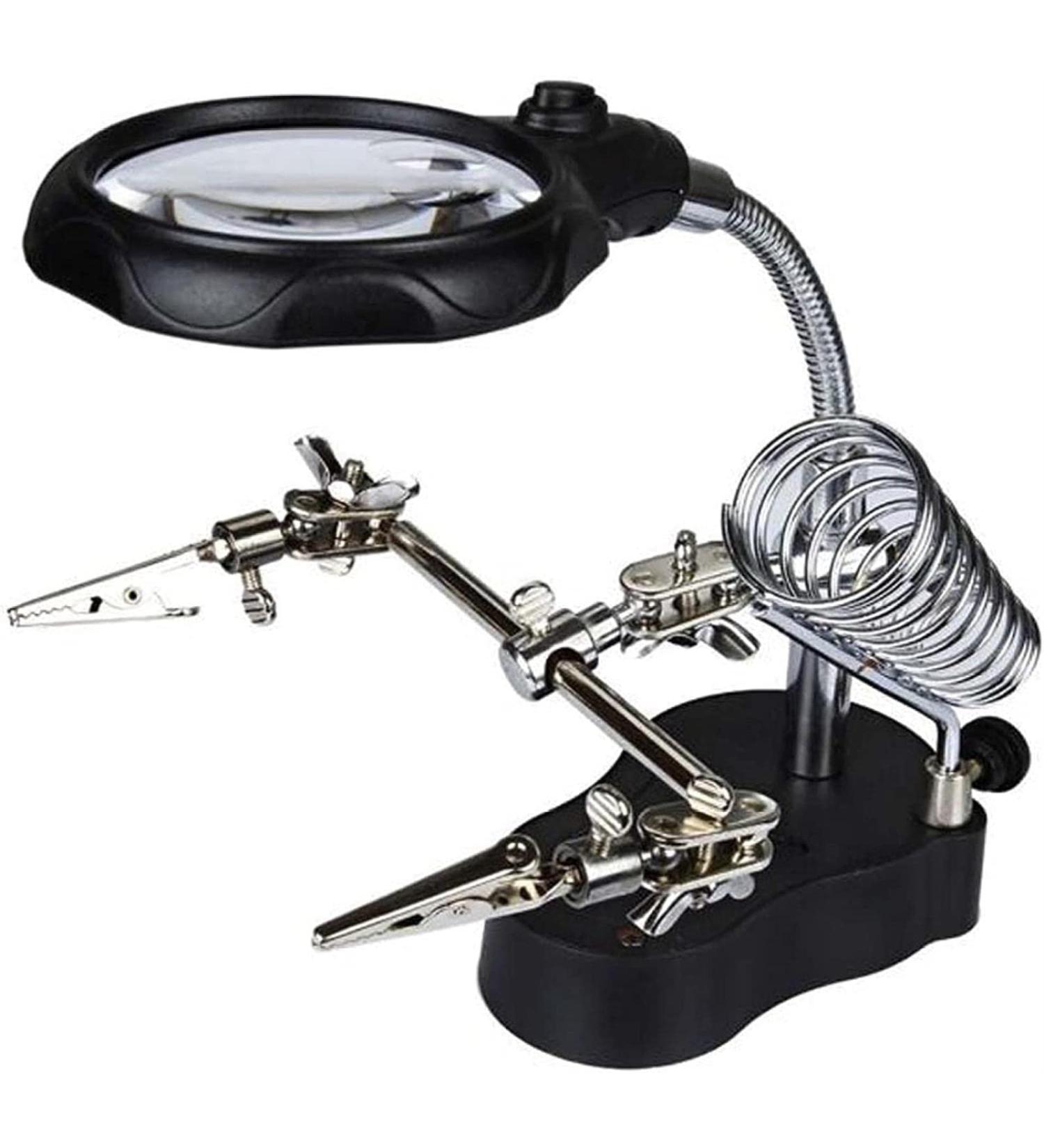 Professional LED 3X Magnifying Lamp Metal Clamp Reading Loupe Watch and Electronic Repair Magnifier Full of Stars - Buy Online on GoSupps.com