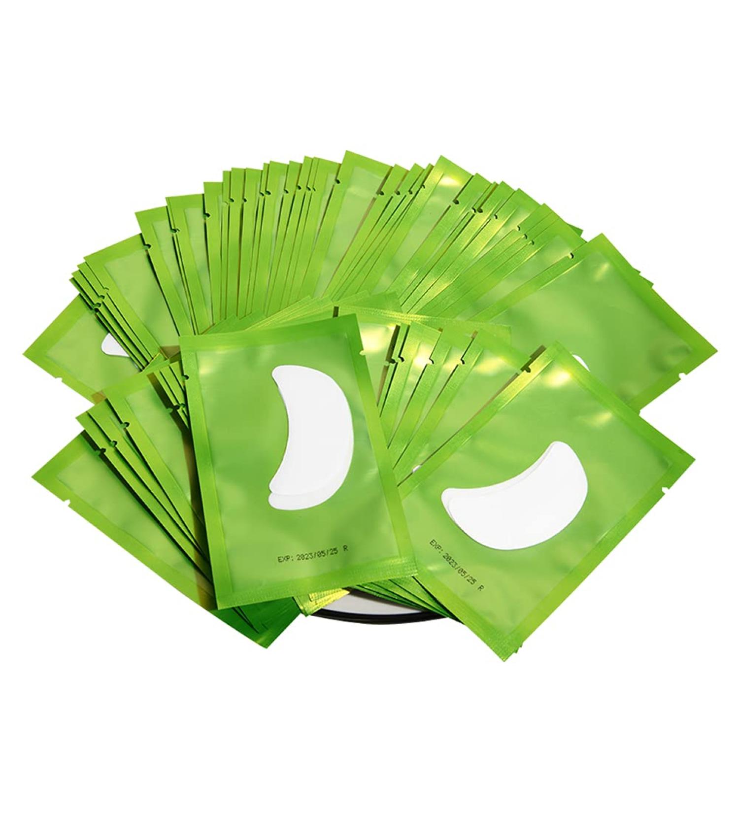 Lunamoon 50 Pairs Boat Shape Eye Pads for Eyelash Extensions - Green Under Eye Pads & Accessories - Buy Online on GoSupps.com
