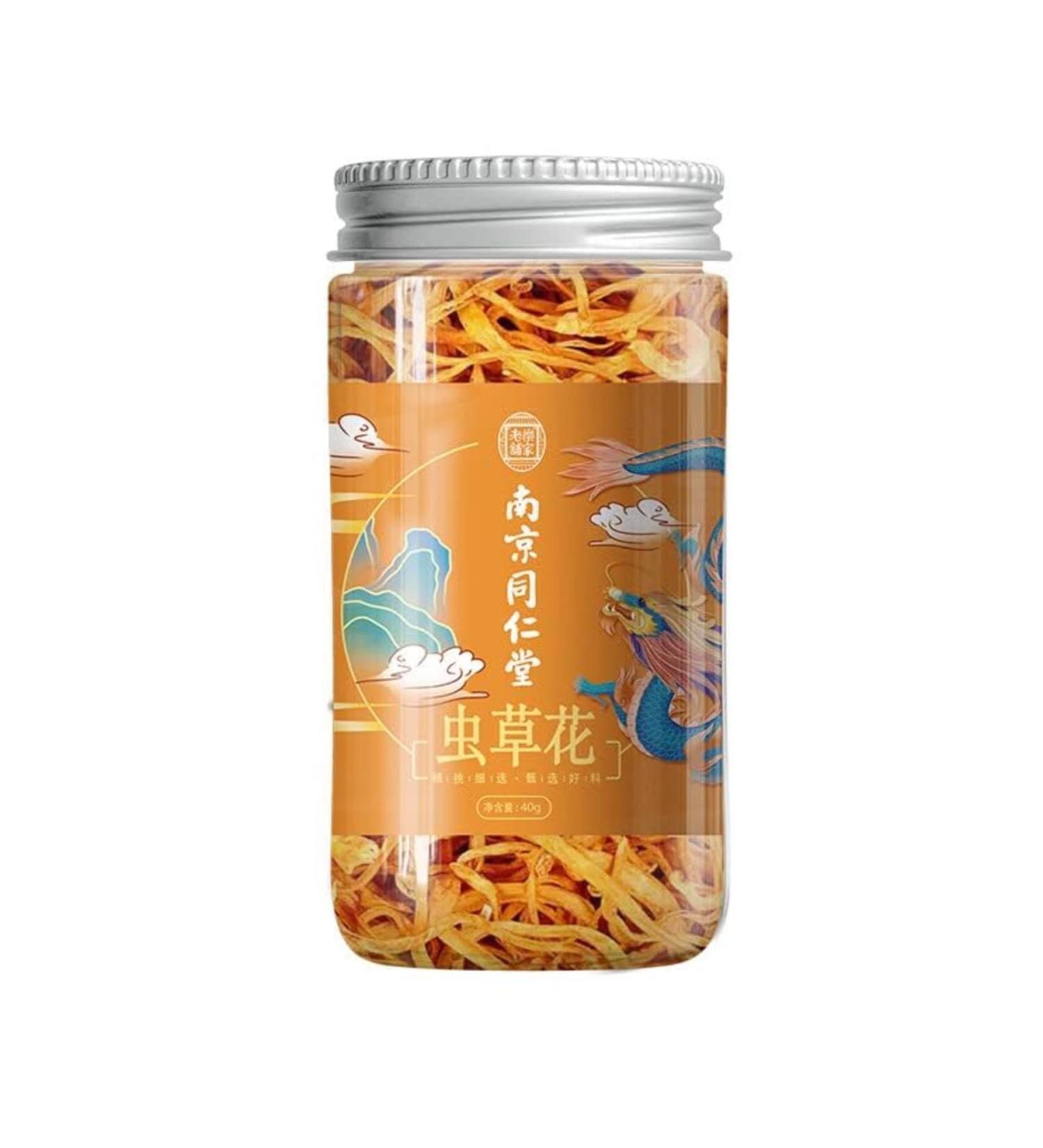  HQZMCTE Natural Herbal Tea Healthy Cordyceps Flower Tea 1.41oz/40g Cordyceps Militaris Premium Quality Natural Cordyceps Air Dried - Buy Online on GoSupps.com