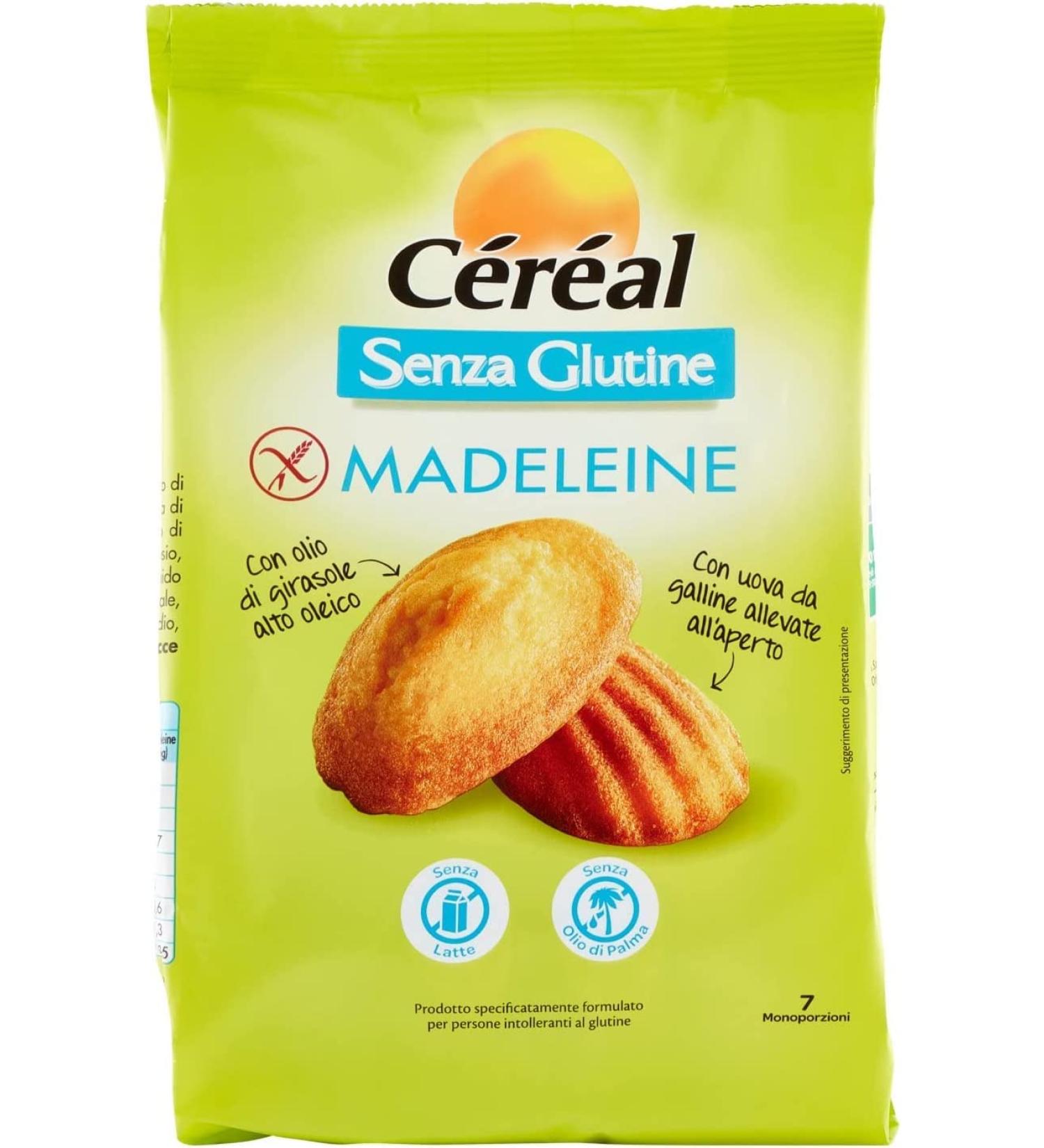 Cereal Madeleine Senza Glutine Sweet Snack Gluten Free Sachet 200 g Palm Oil Free Milk Free - Buy Online on GoSupps.com