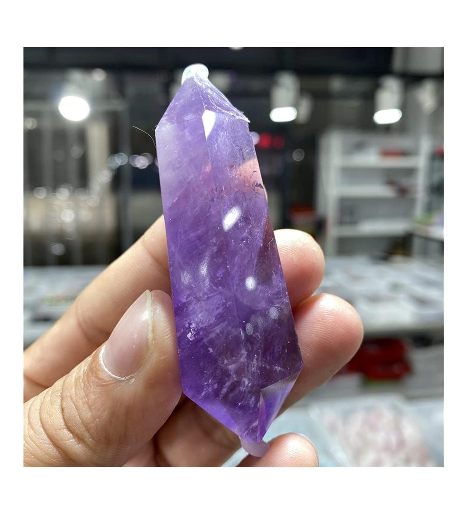 Natural Amethyst Double Stick Points Quartz Crystal - Unique ASXCAQ Family Gift | Lianshanwang - Buy Online on GoSupps.com