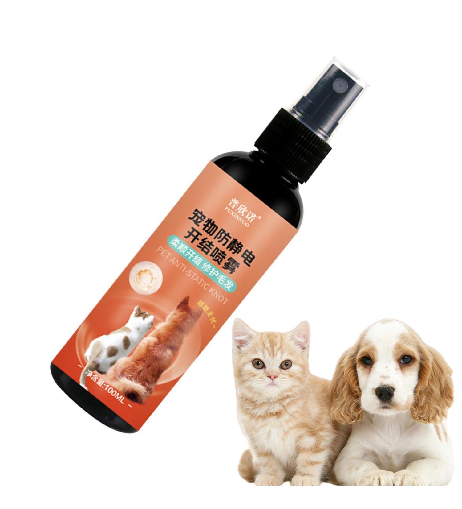 Cat Detangler Spray Matted Remover for Cats | 100ml Essential Oils Infused Matted Remover and Cat Detangler Spray with E Pet Supplies for Healthy Hair Shakven - Buy Online on GoSupps.com