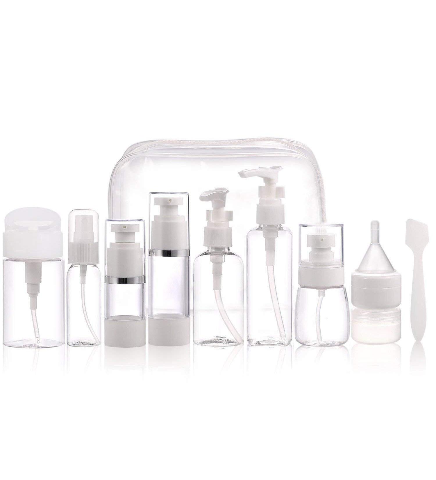 ZFVEN Travel Bottles TSA Approved 11 Pack - BPA Free Refillable Containers for Toiletries - Travel Size Tubes for Shampoo, Conditioner, Lotion, Soap - Cosmetic Essential Kit - Buy Online on GoSupps.com
