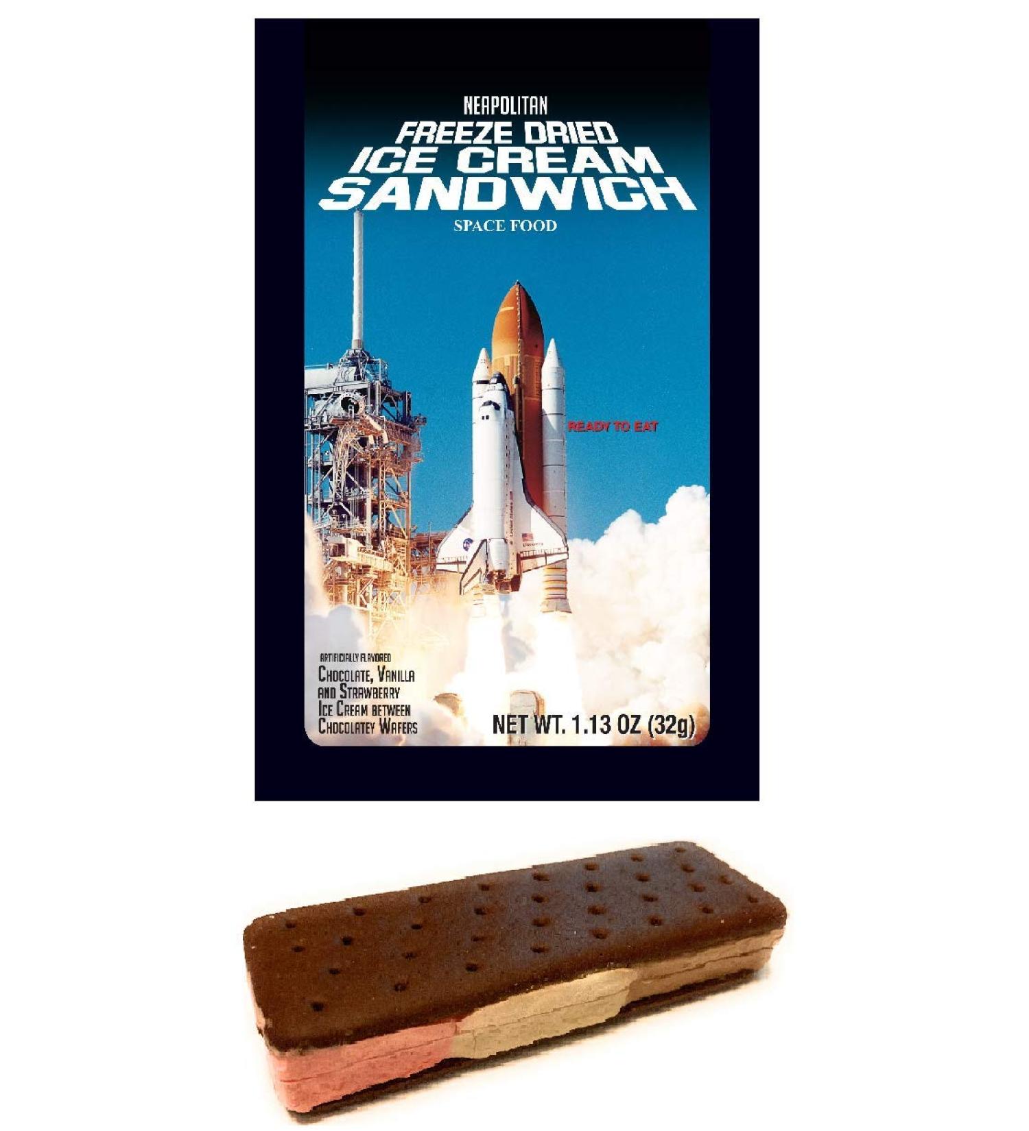 Neapolitan Freeze-Dried Ice Cream Sandwich - Space Ice Cream | Shop Now - Buy Online on GoSupps.com