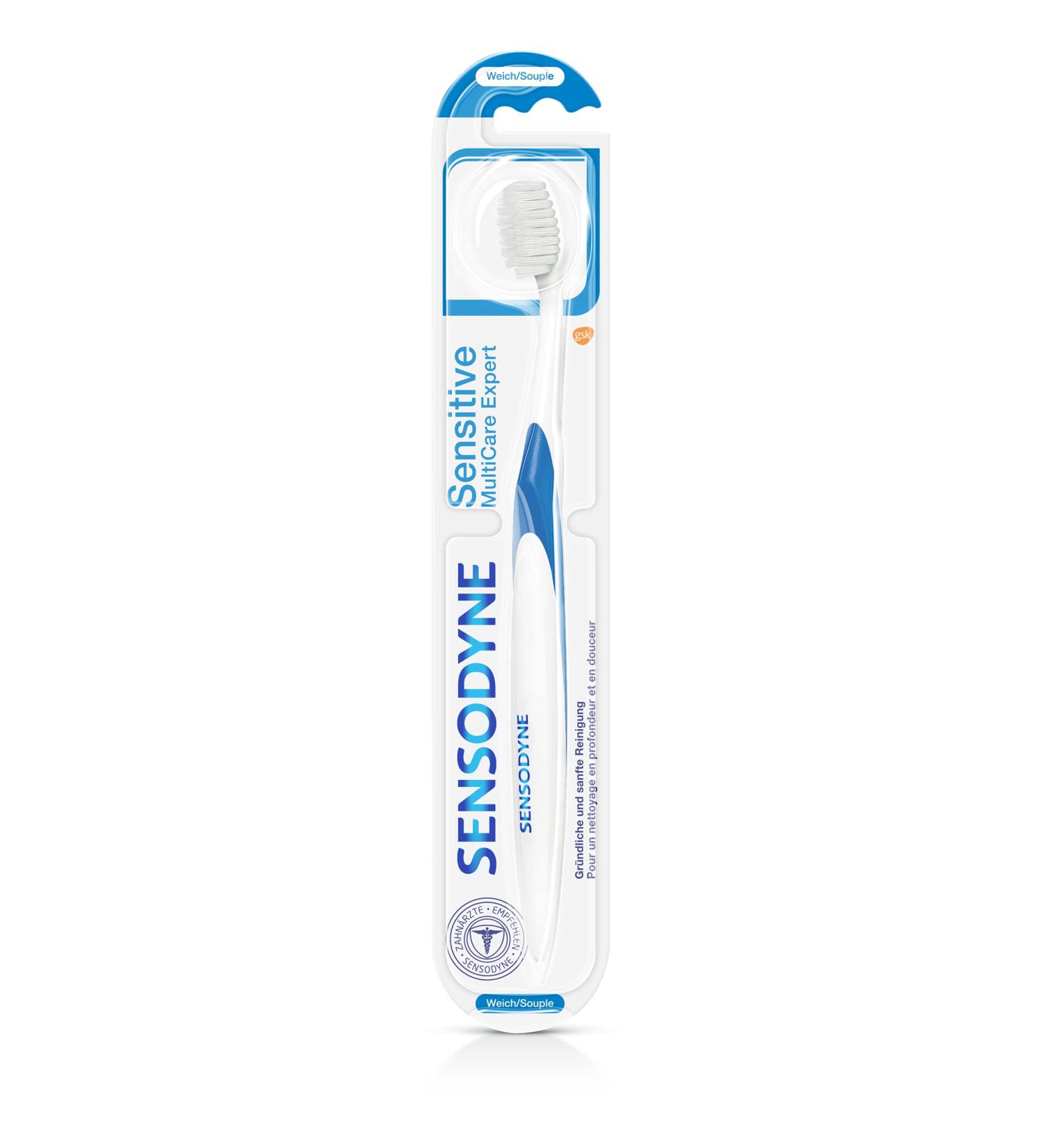 Sensodyne Sensitive MultiCare Expert Toothbrush - Soft for Sensitive Teeth | 1 Piece - Best for Sensitive Toothbrush Care - Buy Online on GoSupps.com