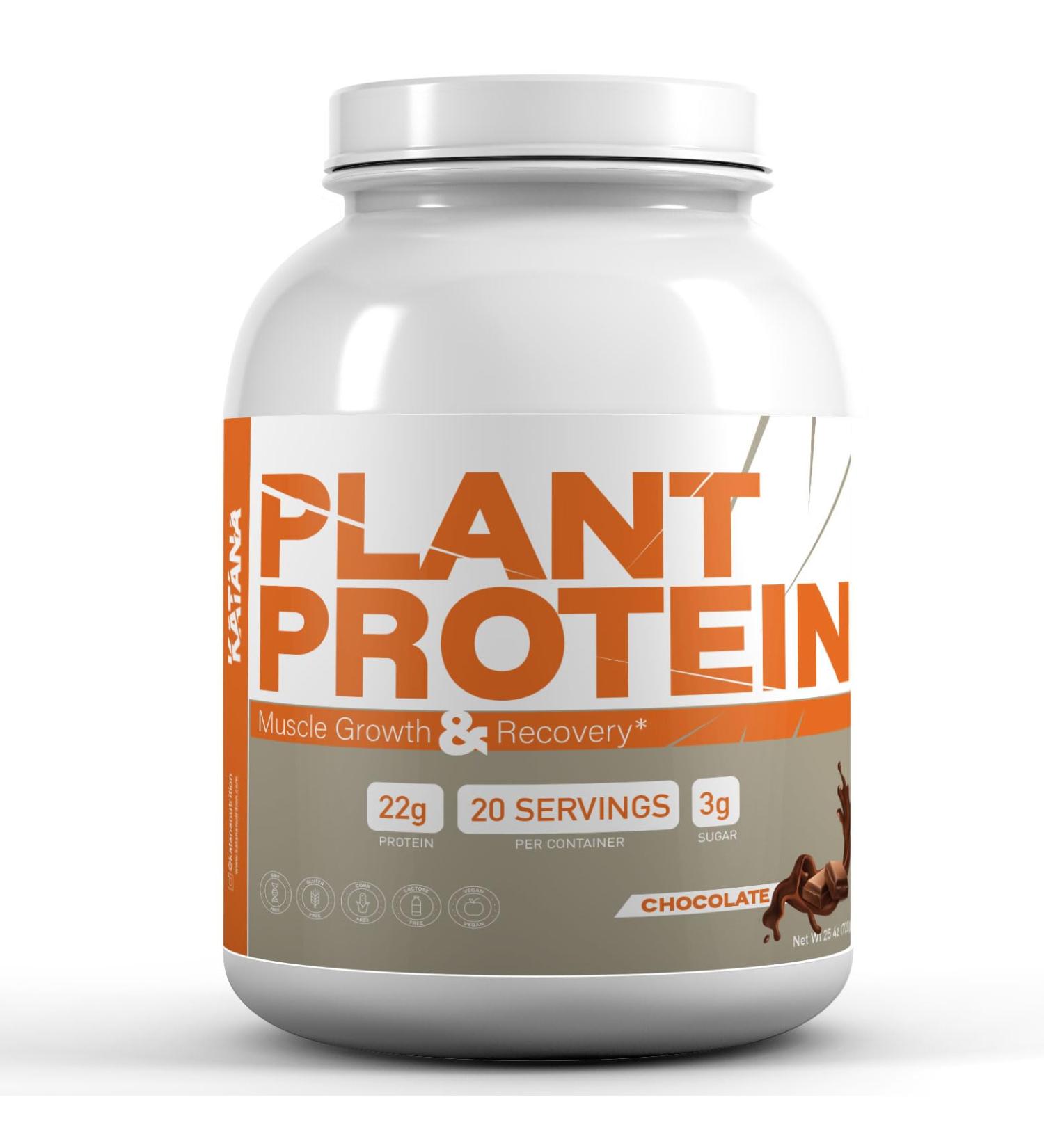 Creamy Chocolate Plant Protein - 22g Pea Protein Gluten Free Non-GMO - 20 Servings for Muscle Gain - Low Sugar - Buy Online on GoSupps.com