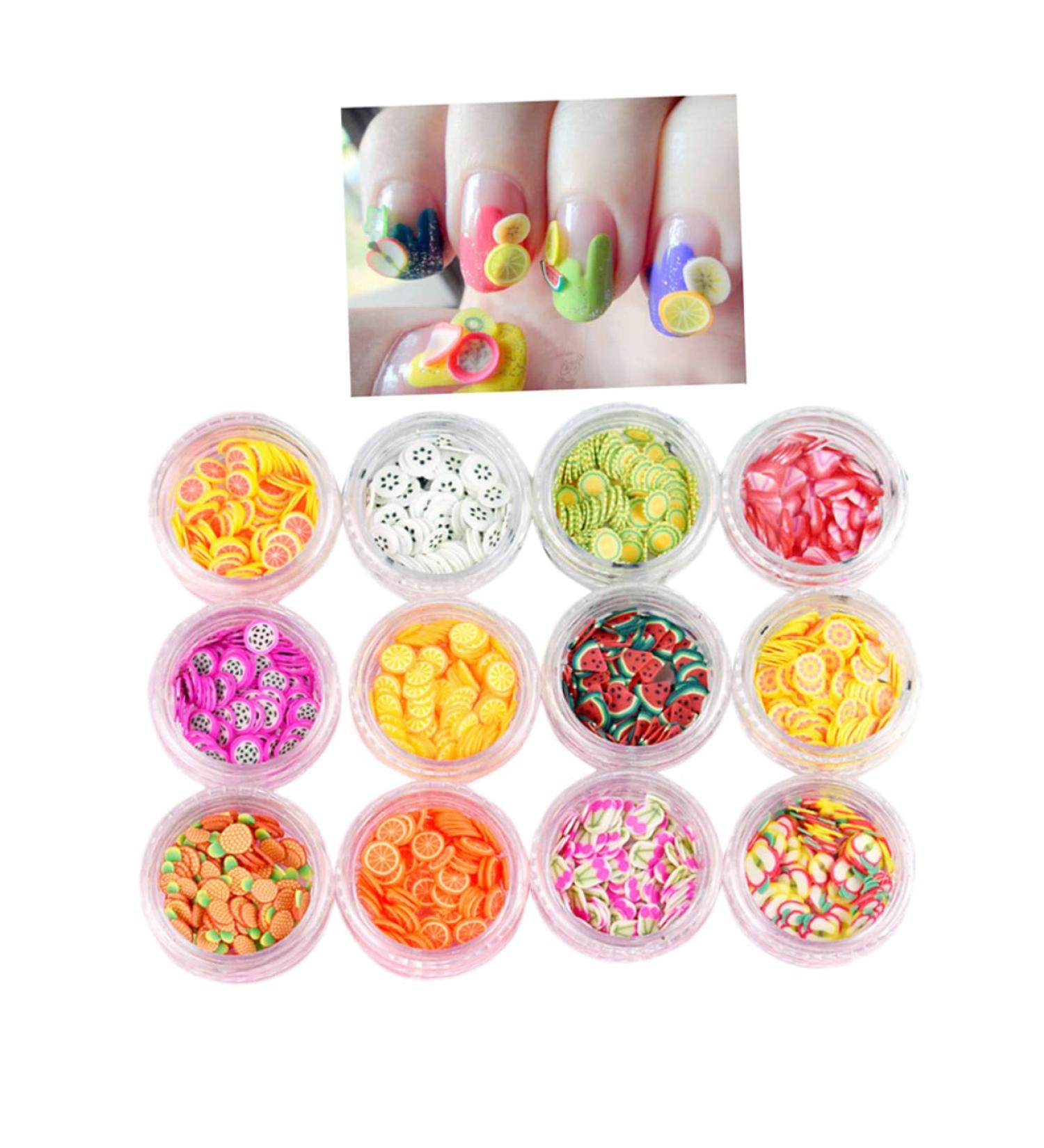 FOMIYES 2 Sets 3d Nail Art Stickers Kawaii Resin Charms Resin Beads Flatback Fruit Slices for Nail Slice Decorations Resin Nail Art Fruit Slices Nail Art Button Manicure - Buy Online on GoSupps.com