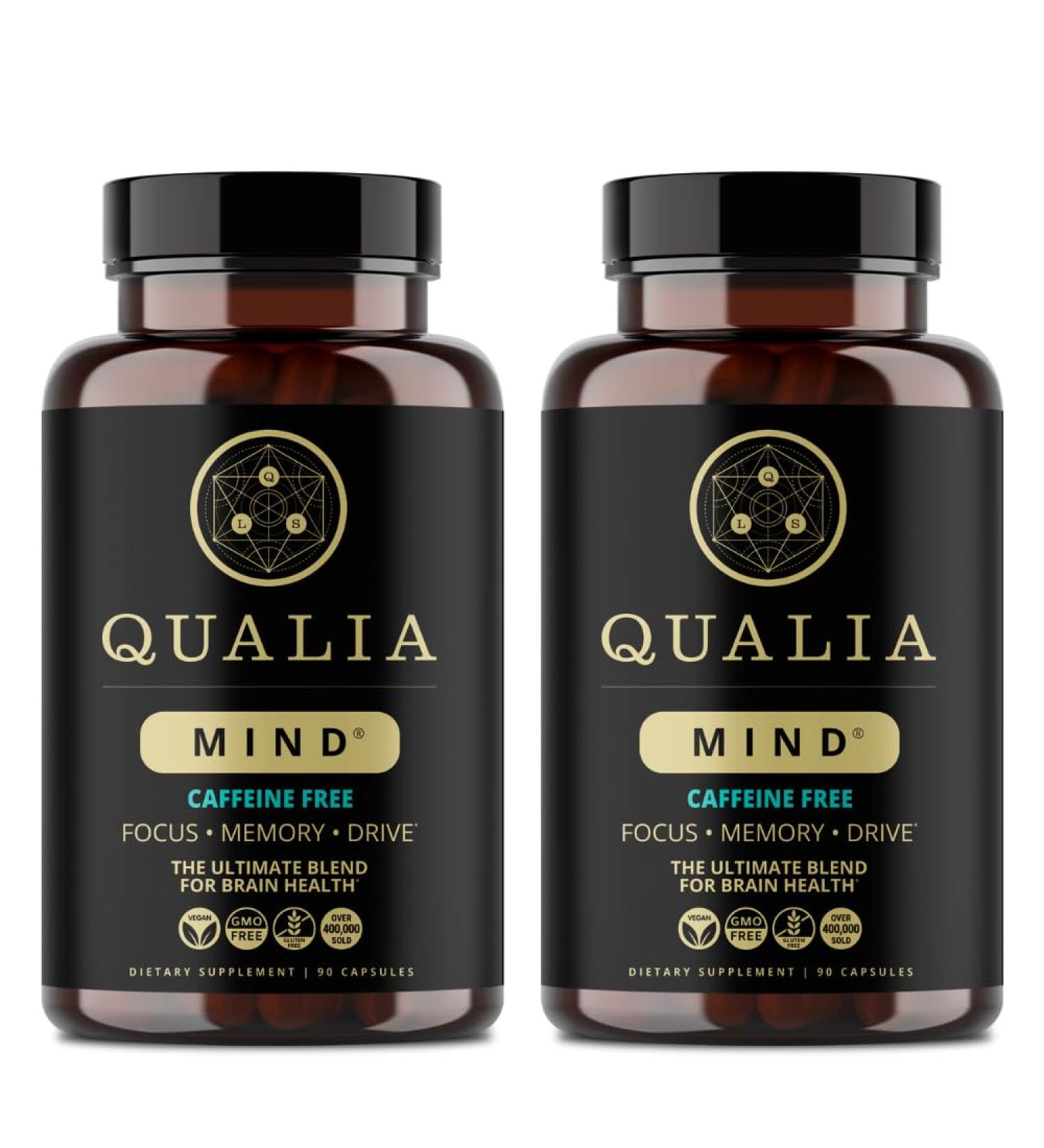 Qualia Life Sciences Qualia Mind (Caffeine Free) | Doctor-Formulated Nootropic to Fuel Focus & Concentration* | Drive & Productivity | 6 Week Supply - Buy Online on GoSupps.com
