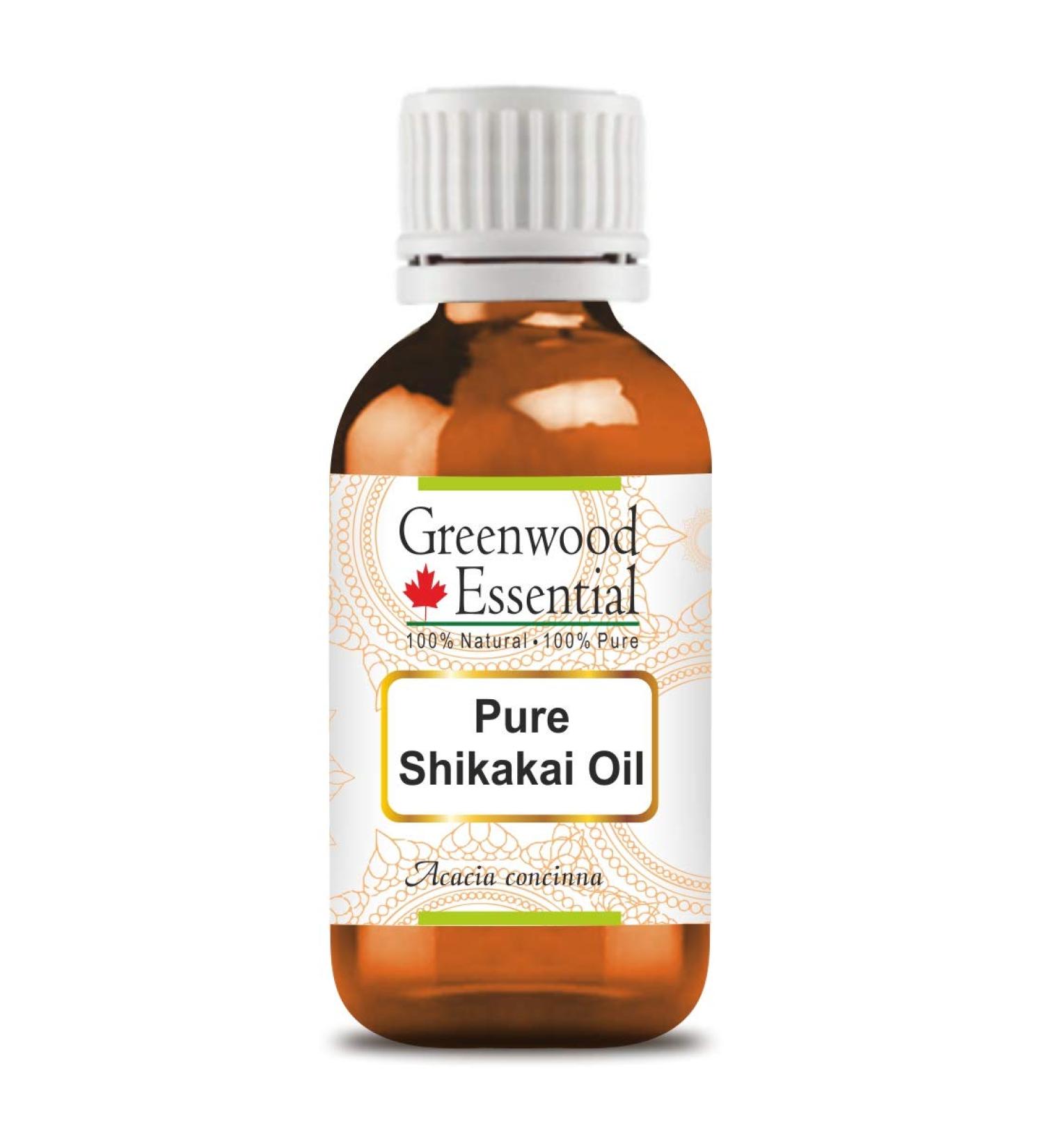 Greenwood Essential Pure Shikakai Oil - Therapeutic Grade 10ml | Natural Hair Care & Skin Benefits - Buy Online on GoSupps.com