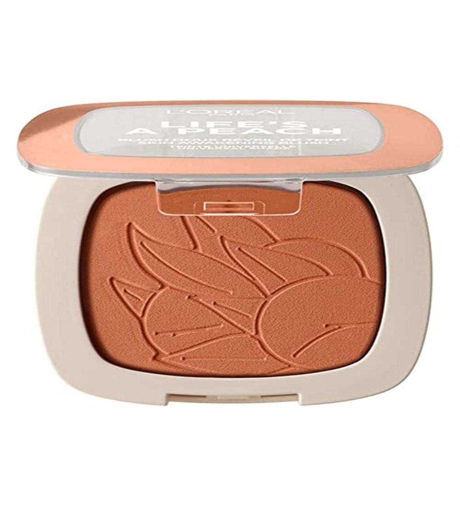 L'Oreal Paris Life's a Peach Blusher Compact - Peachy Beige Shade with Mirror & Brush - Scented, Buildable Formula - Buy Online on GoSupps.com