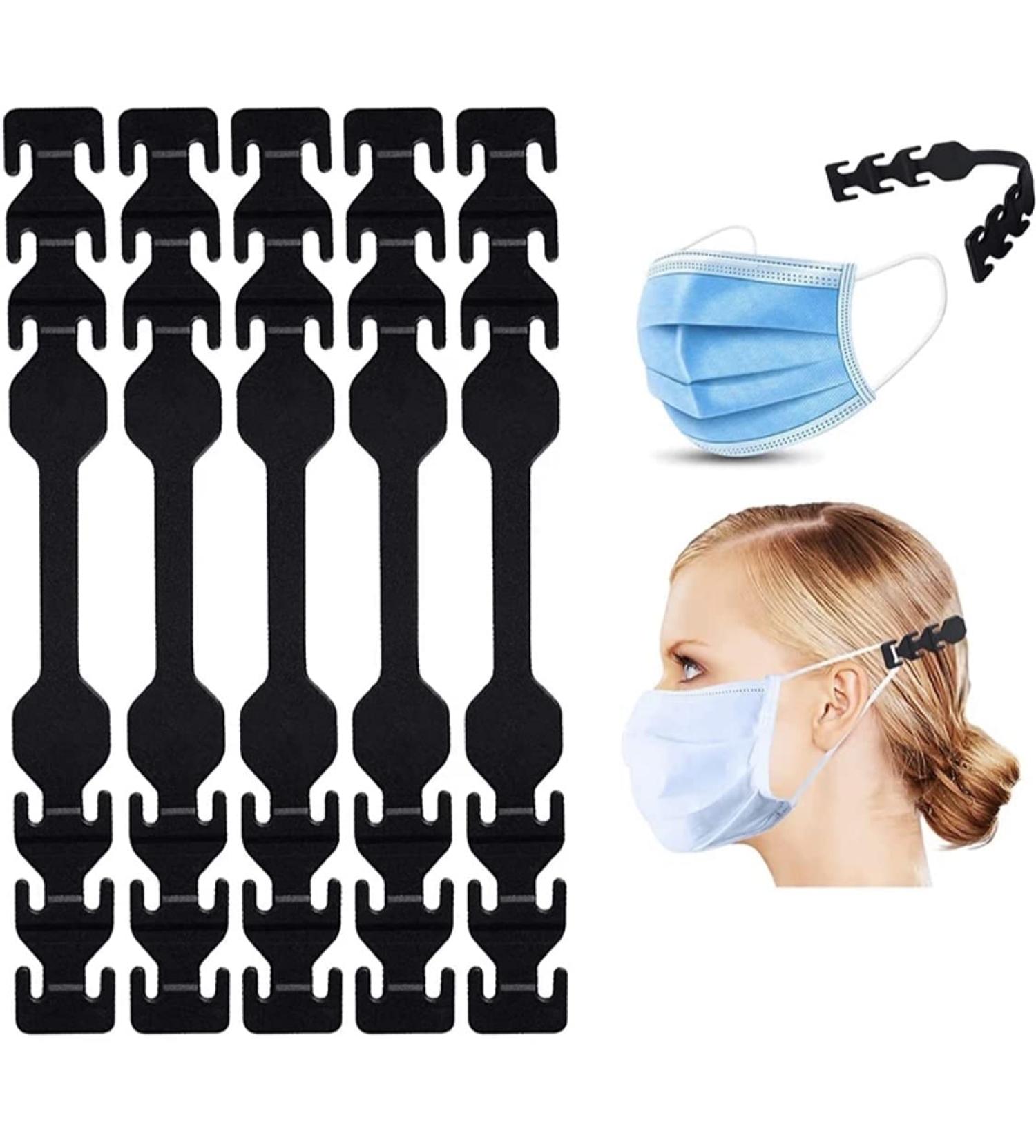 Mask Extender Strap 5Pcs Ear Savers for Masks - Universal Size Holder with 3 Adjustment Slots | Enhanced Flexibility for Cloth and Disposable Masks | For Kids and Adults - Buy Online on GoSupps.com