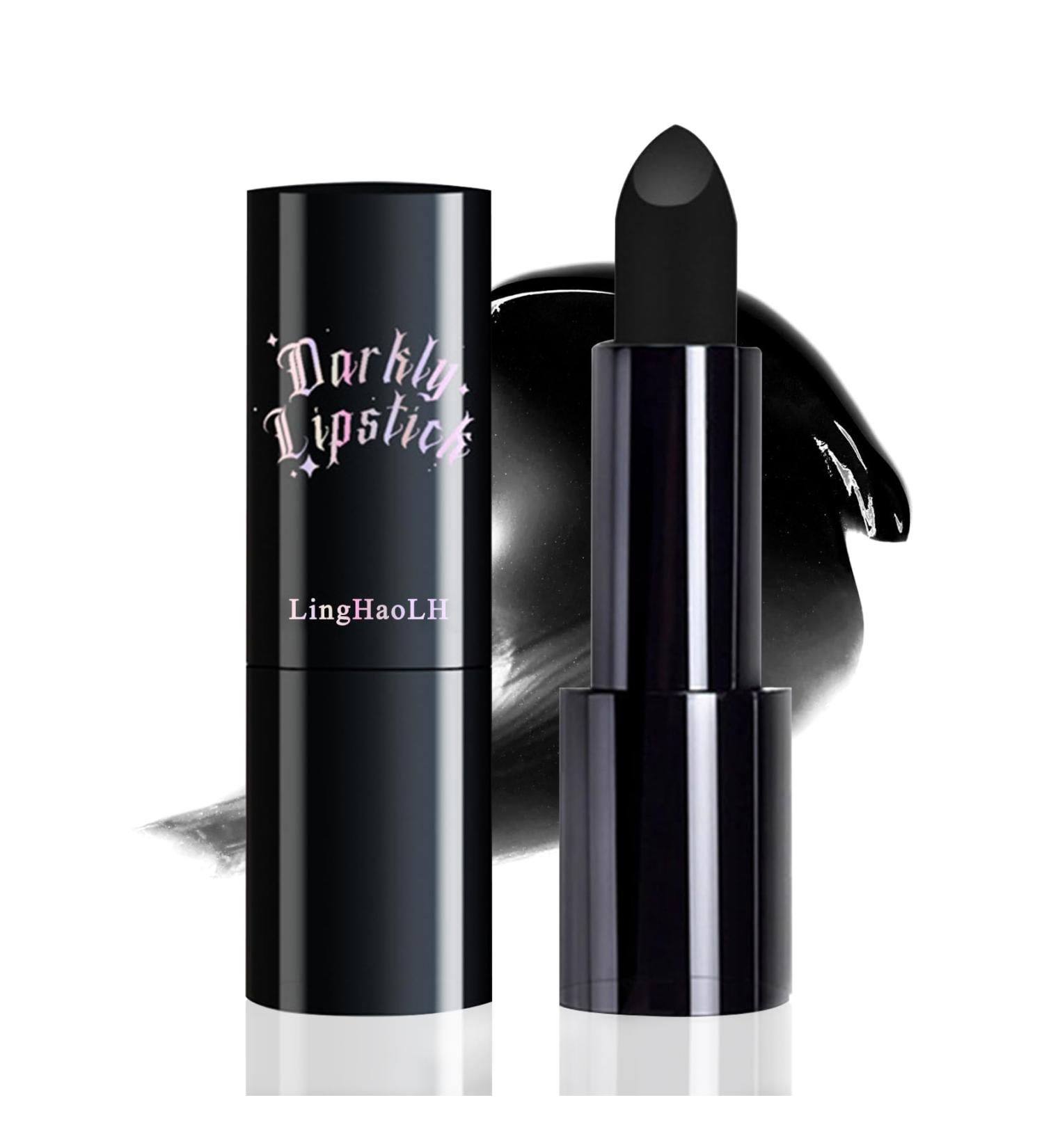 Black Matte Lipstick - Highly Pigmented Velvet Black Lipstick for Women | Long Lasting Waterproof Lip Gloss Stain | Perfect for Halloween & Goth Makeup - Buy Online on GoSupps.com