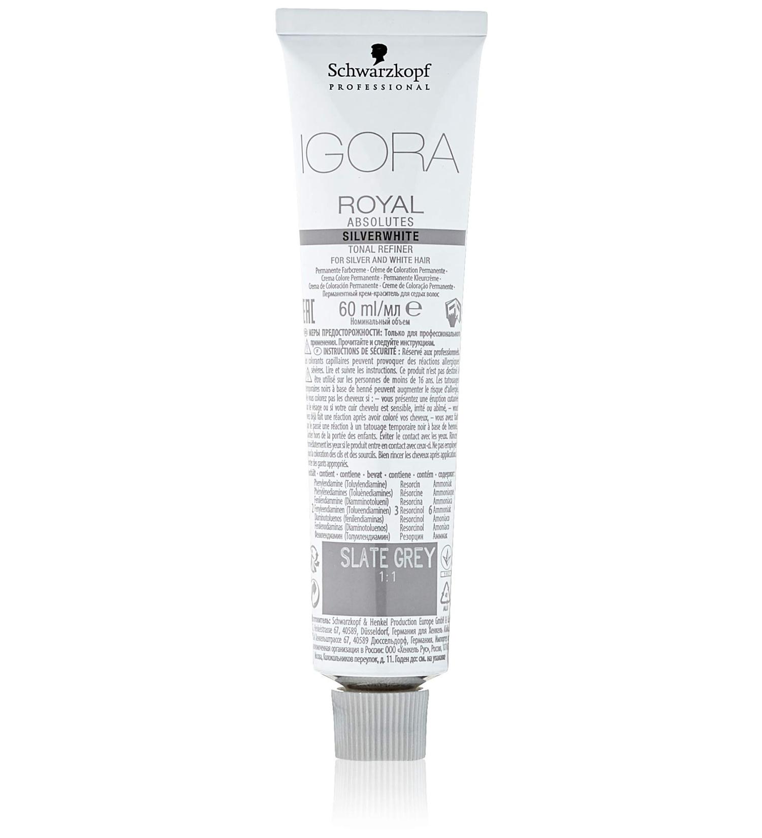 Schwarzkopf Igora Absolutes Silverwhite Slate Grey - 60 ml Hair Color | International Shipping Available - Buy Online on GoSupps.com
